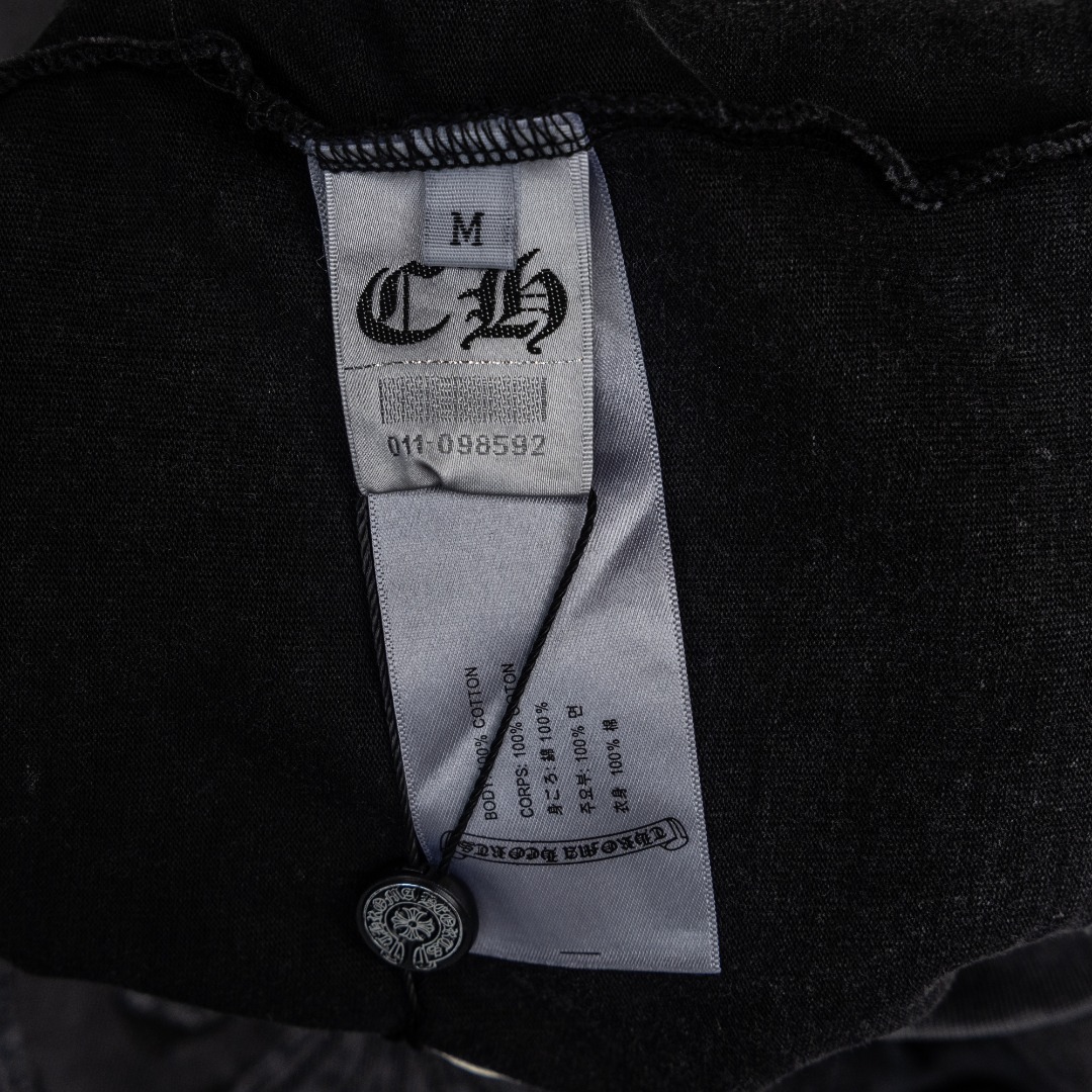 Chrome Hearts 款式：克罗心CH满印梵文马蹄刺绣重工水洗工艺短袖