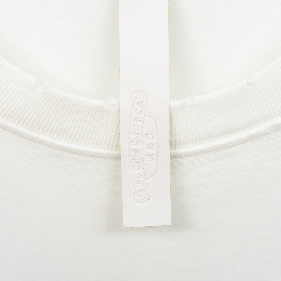 Chrome Hearts 款式：克罗心CH梵文十字架溶解流苏刺绣工艺短袖