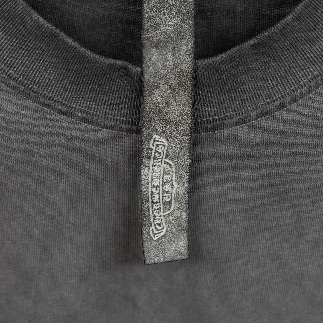 Chrome Hearts 款式：克罗心CH十字架做旧水洗扎染重工艺短袖