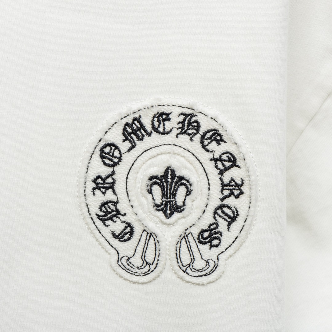 Chrome Hearts 款式：克罗心CH十字架马蹄贴布刺绣多工艺短袖