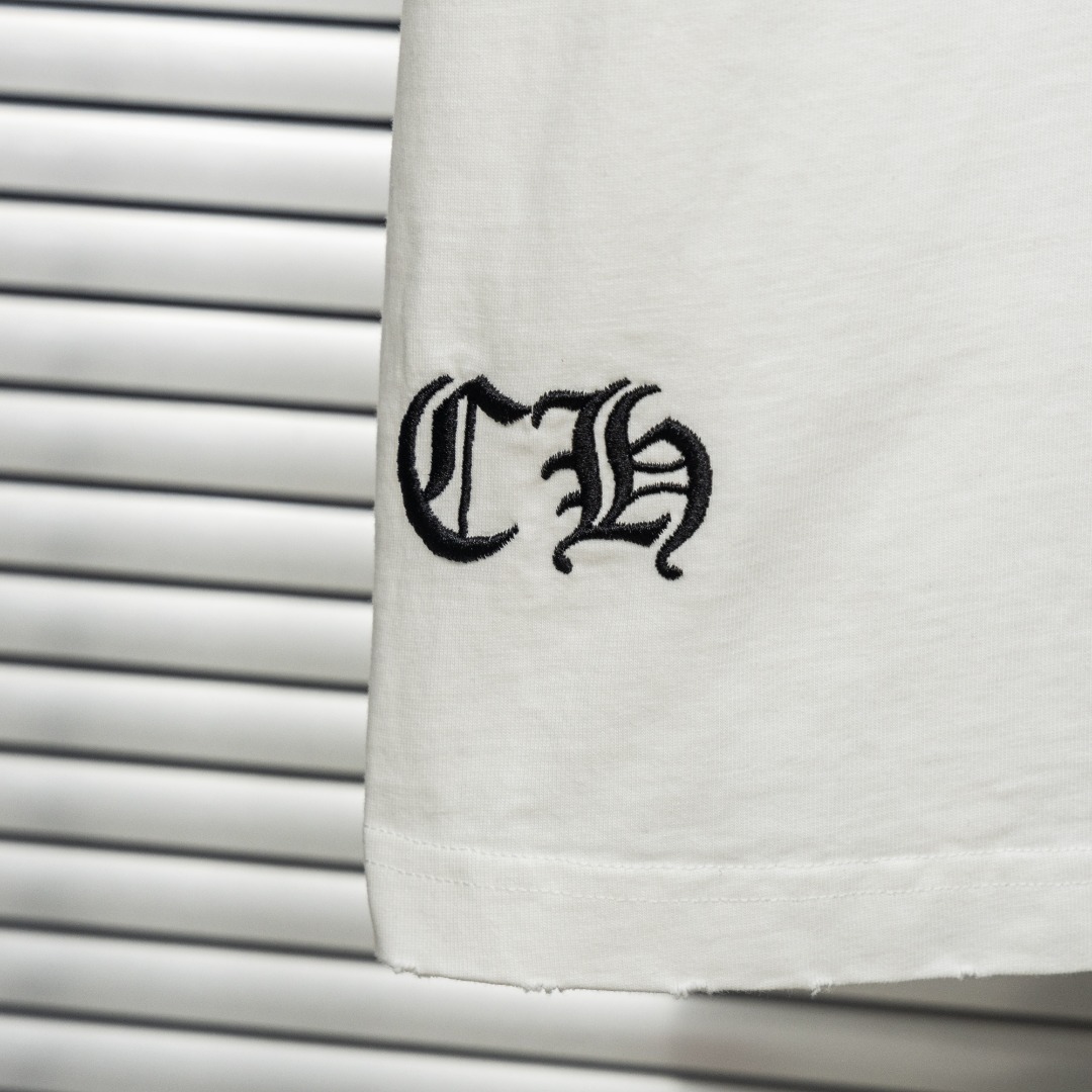 Chrome Hearts 款式：克罗心CH十字架马蹄贴布刺绣多工艺短袖