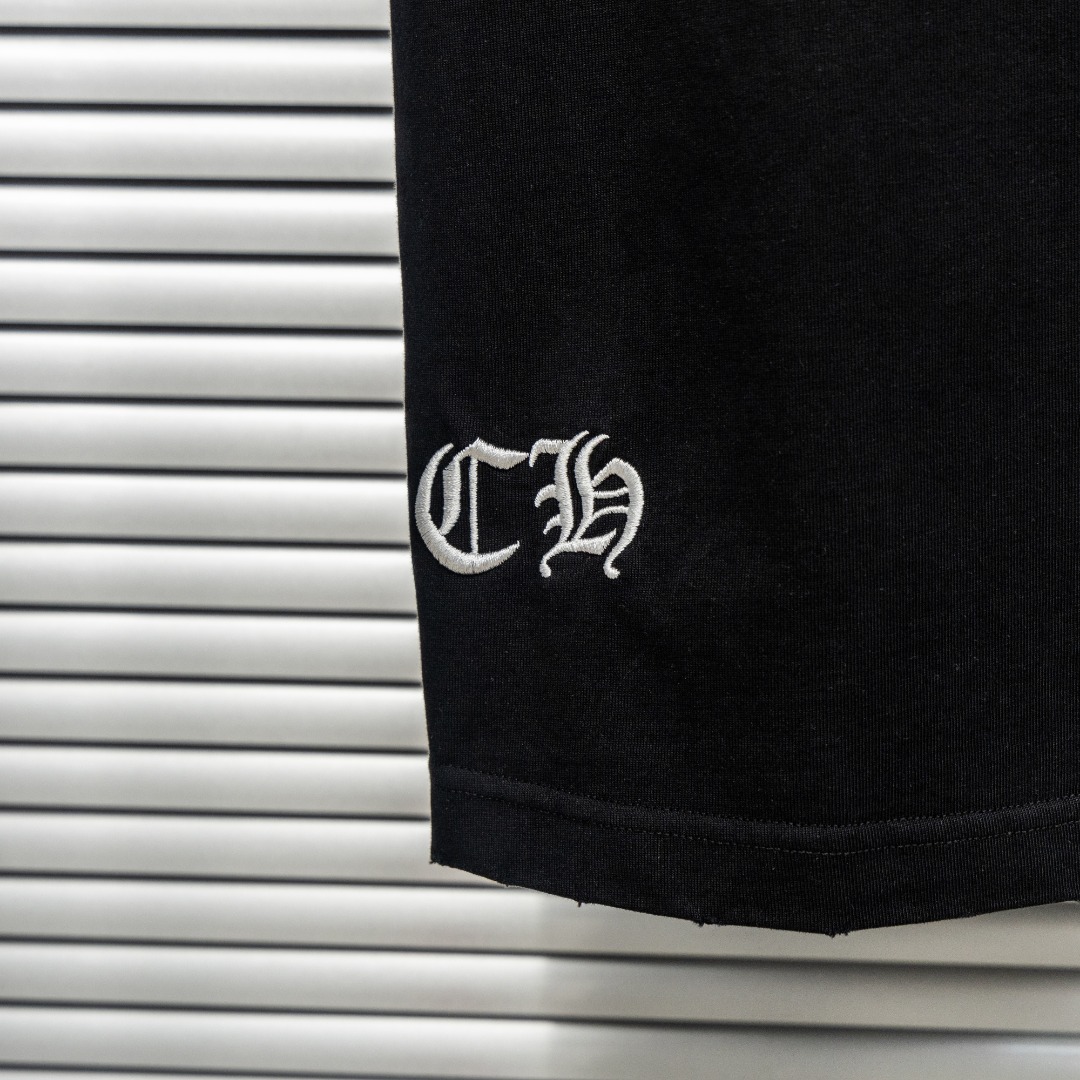 Chrome Hearts 款式：克罗心CH十字架马蹄贴布刺绣多工艺短袖
