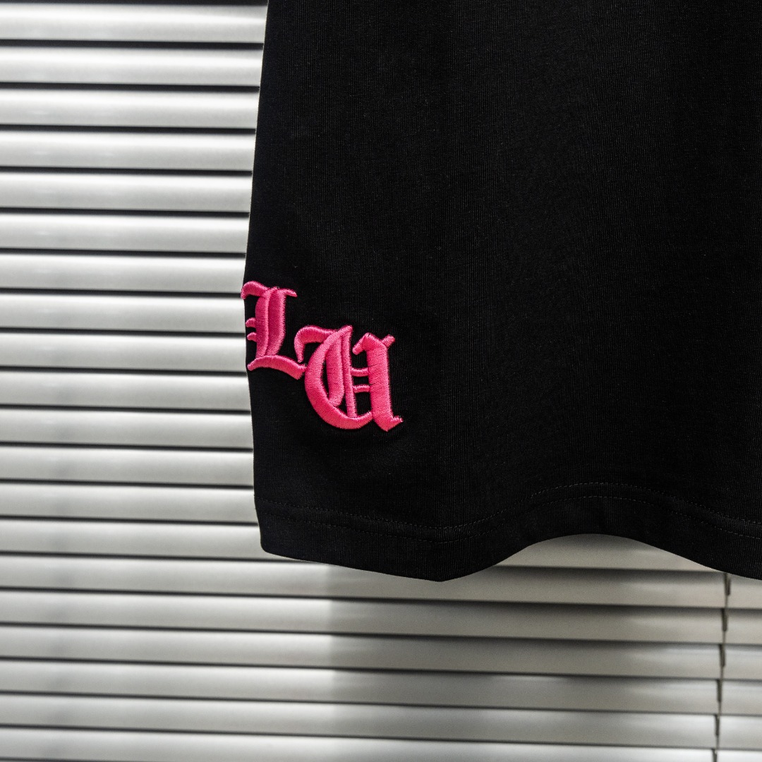 Chrome Hearts 款式：克罗心CH十字架马蹄贴布刺绣定制金属多工艺短袖