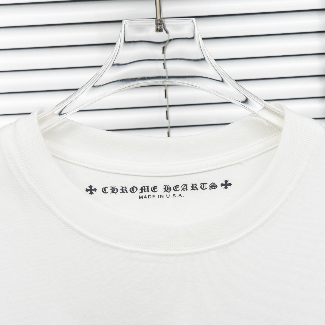 Chrome Hearts 款式：克罗心CH十字架梵文小口袋工艺短袖