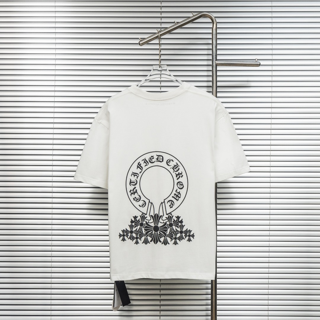 Chrome Hearts 款式：克罗心CH十字架梵文小口袋工艺短袖