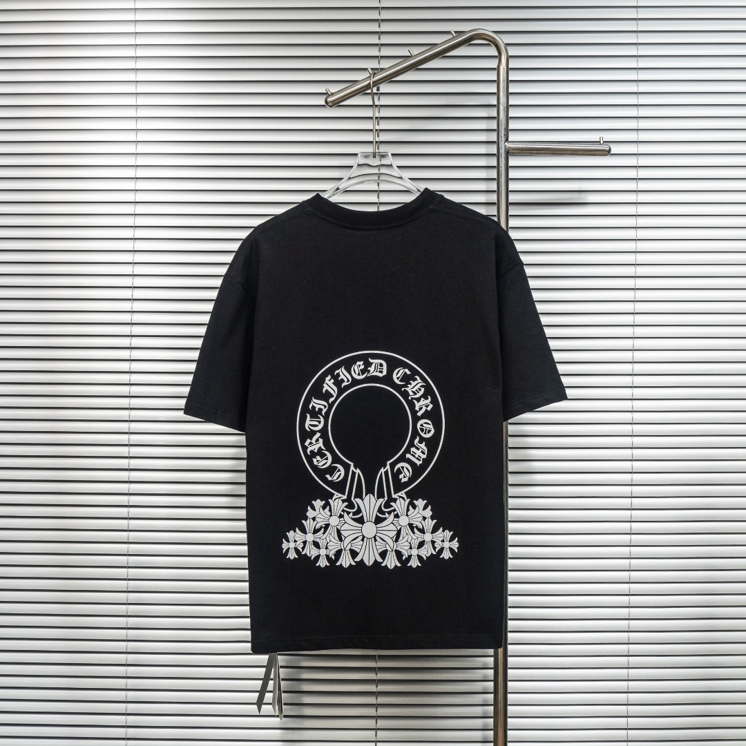 Chrome Hearts 款式：克罗心CH十字架梵文小口袋工艺短袖