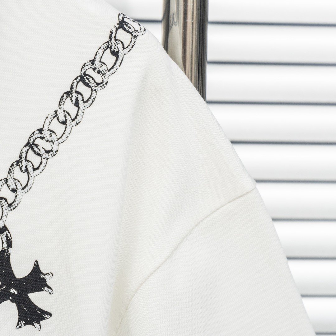 Chrome Hearts 款式：克罗心CH十字架围脖链条工艺短袖
