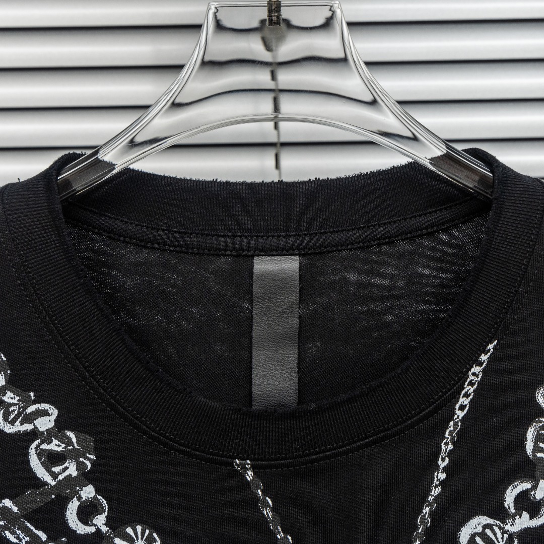 Chrome Hearts 款式：克罗心CH十字架围脖链条工艺短袖