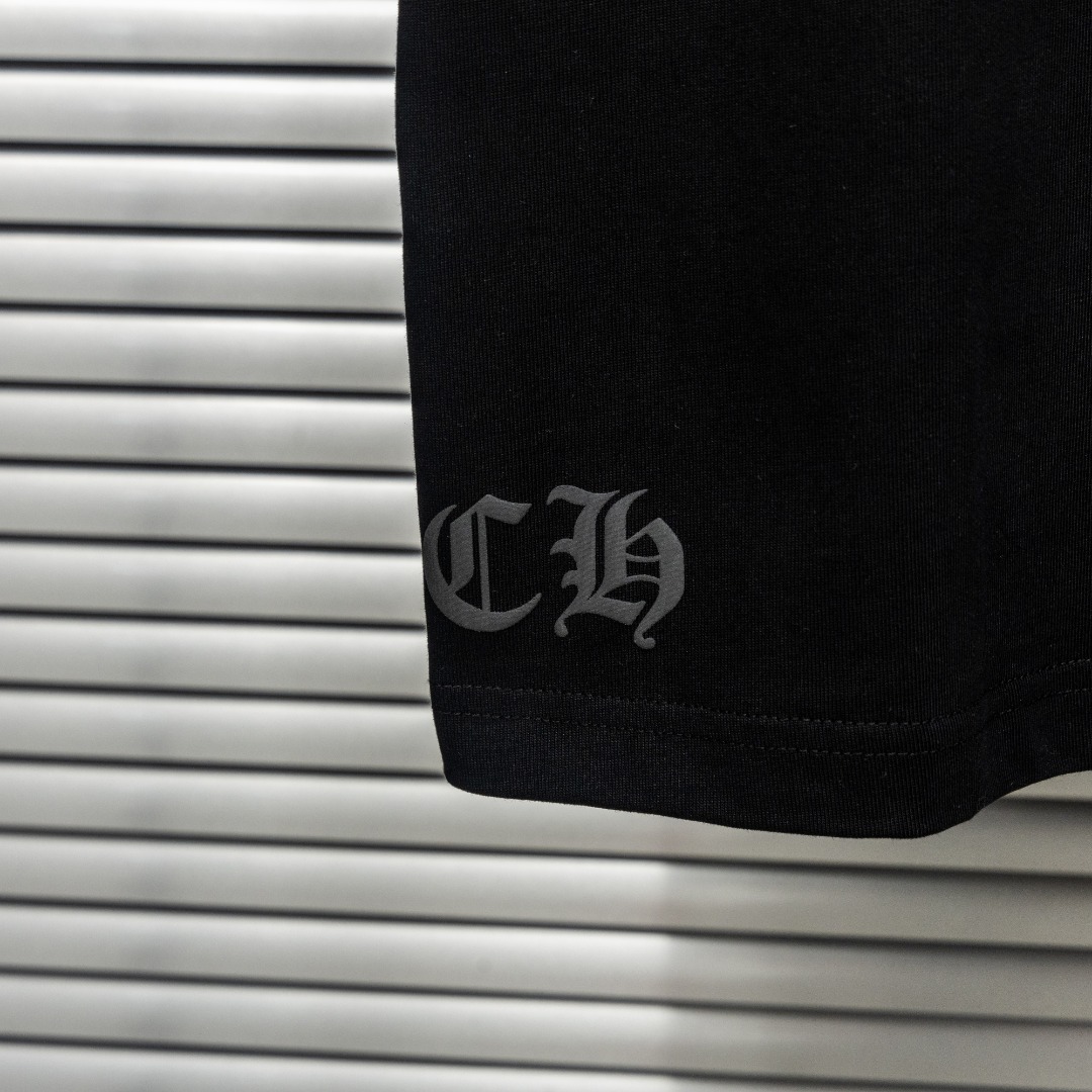 Chrome Hearts 款式：克罗心CH小口袋满印梵文植绒工艺短袖