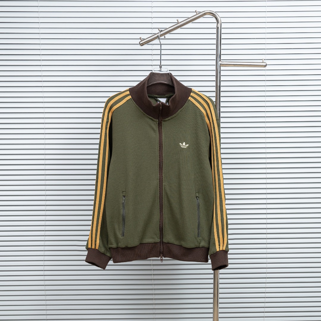 P145 (Versión de primera calidad, diferente de la común) Modelo: Adidas ADIDAS trébol, chaqueta de béisbol de punto con…