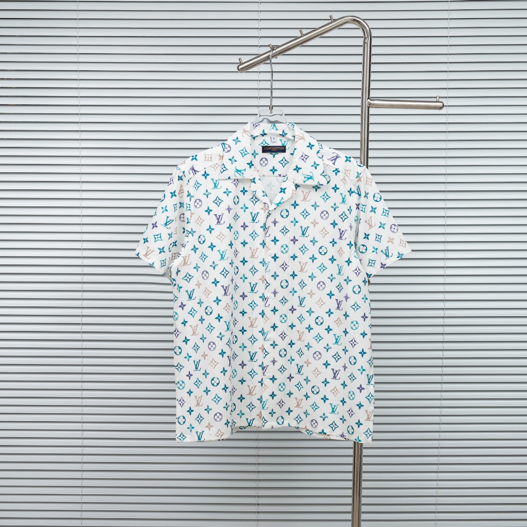 P95 (versión superior, distinta de la común) Estilo: LV Louis Vuitton polo de manga corta con estampado completo de col…