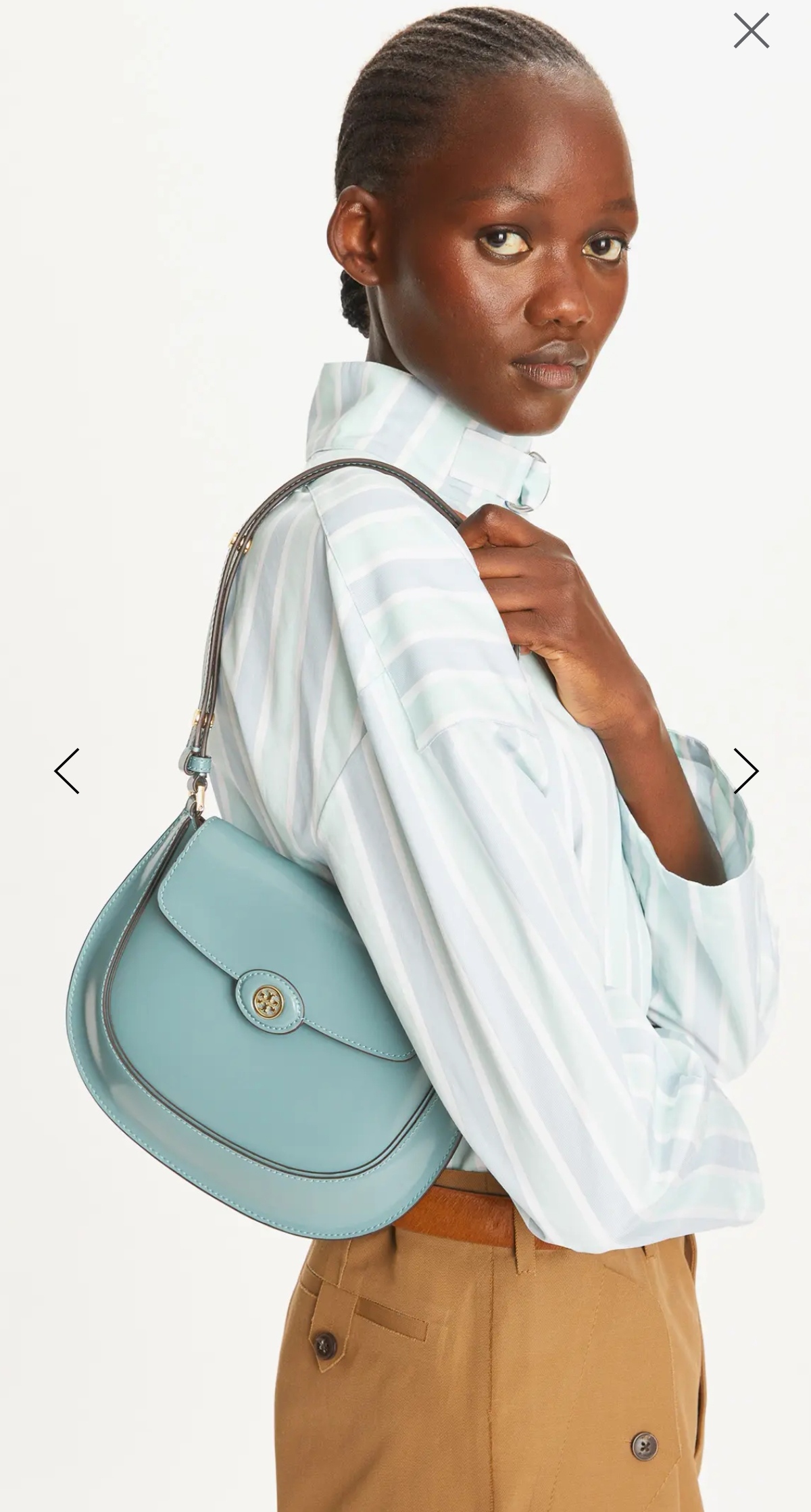 Tory Burch ～2025春夏163367汤丽柏琦 ROBINSON 小号翻盖肩背包 手袋廓形 百搭
