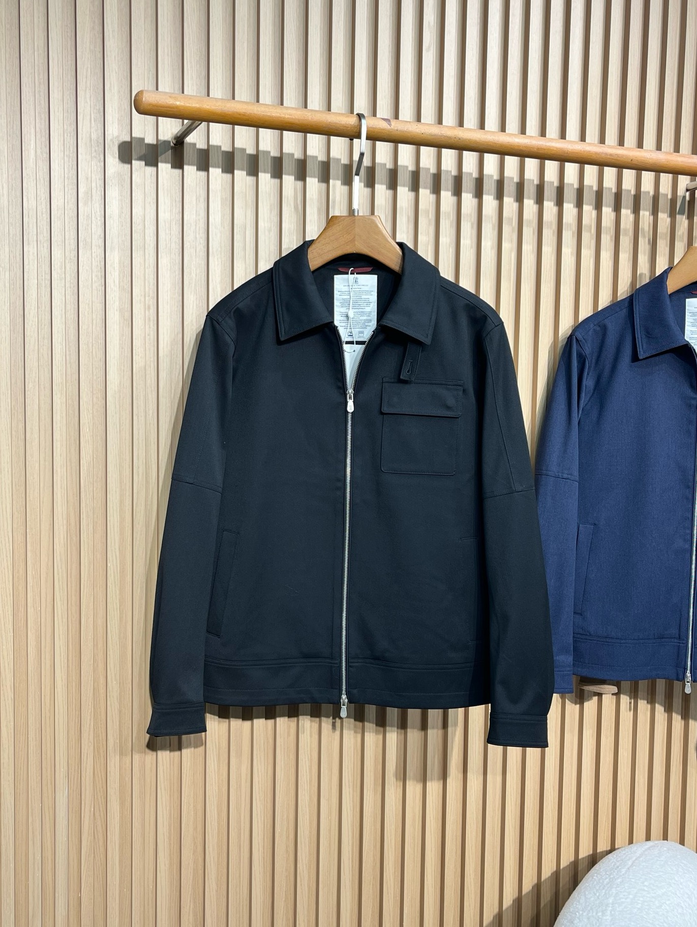 2025 Cotton Mixed Fibre Administrative Jacket in Three Classic Colors: Light Curry, Black, and Hidden Blue - 图片 6