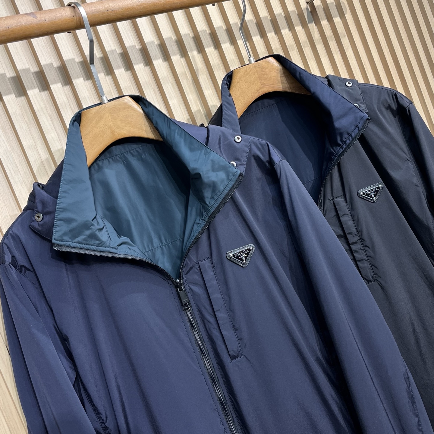 PRA25FW秋季新款科技面料双面穿男士可脱卸帽夹克外套！官方经典王牌单品！最新夹克双面外套，多明星穿搭