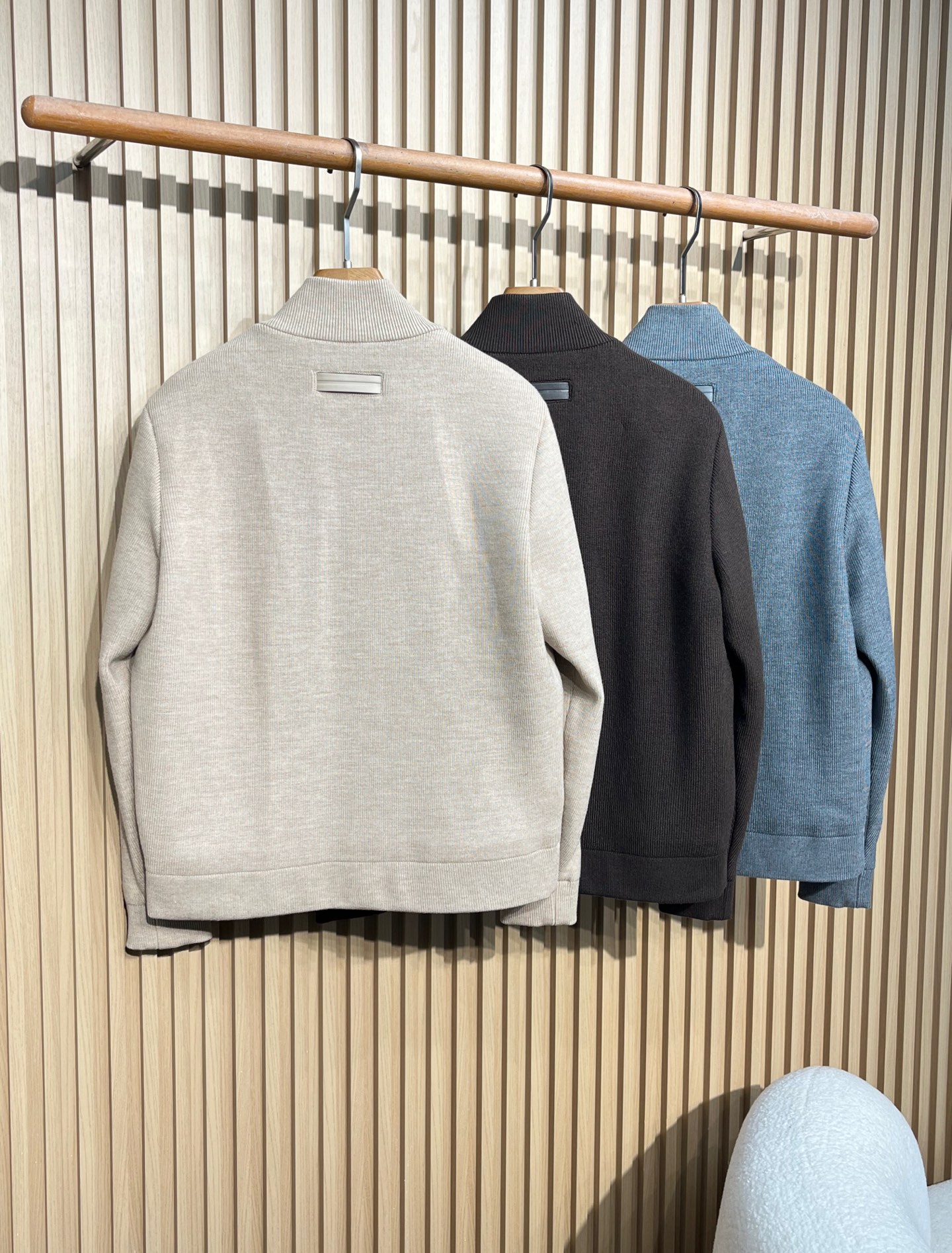 羽绒服 25FW秋冬出品新款！-ZEGN*A男士拼接立领羽绒服，羊羔毛面料，轻奢时尚潮流风格，颜值感满满