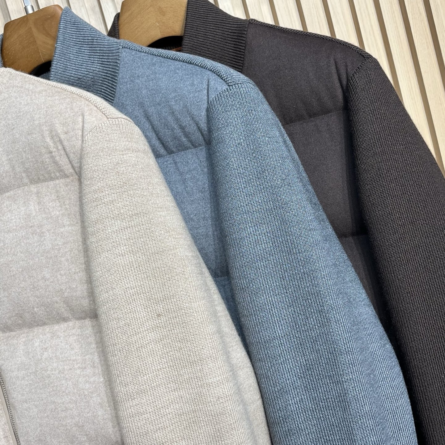 羽绒服 25FW秋冬出品新款！-ZEGN*A男士拼接立领羽绒服，羊羔毛面料，轻奢时尚潮流风格，颜值感满满