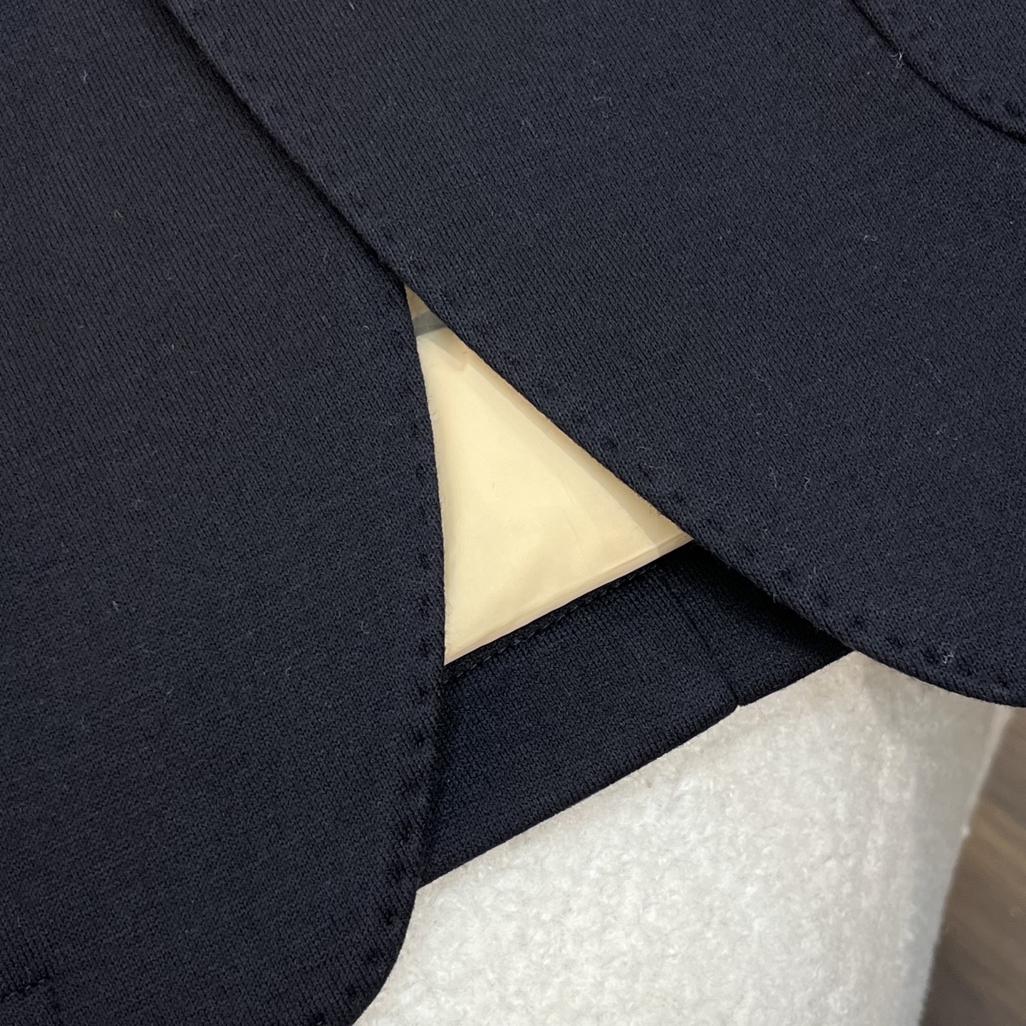 羽绒服 蓝色细节