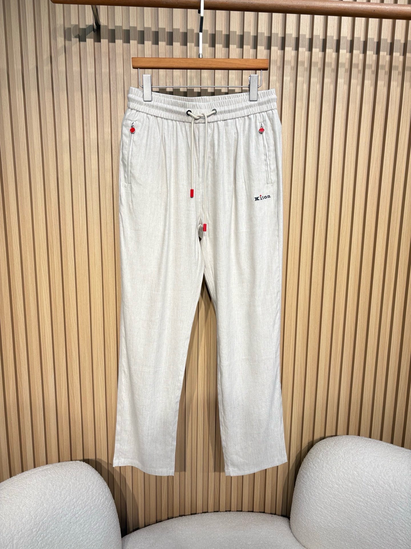【96105】 kiton 春夏新品 亚麻长裤休闲商务小直筒休闲西裤，专柜主推款！！商务通勤皆可轻松驾驭