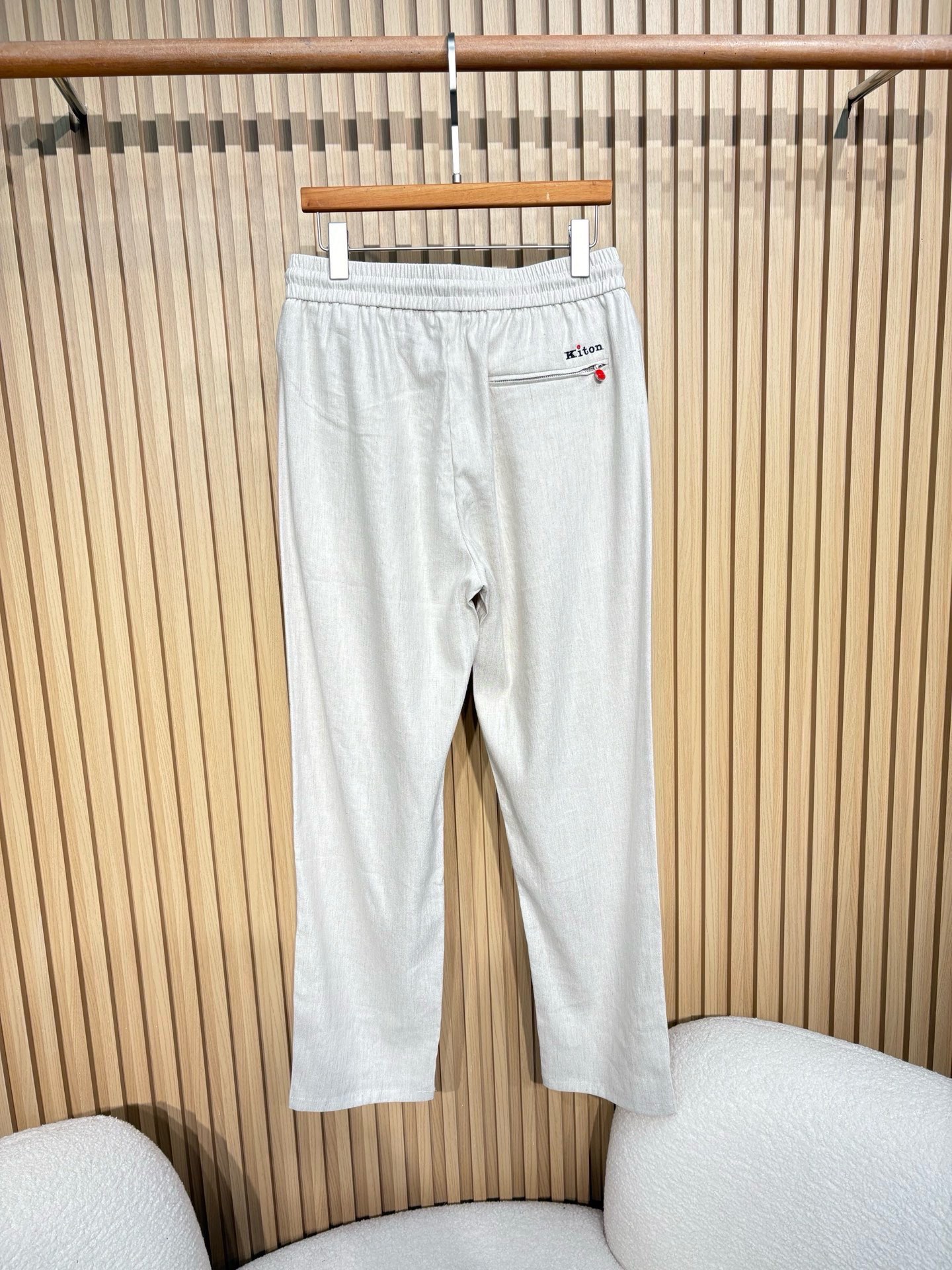 【96105】 kiton 春夏新品 亚麻长裤休闲商务小直筒休闲西裤，专柜主推款！！商务通勤皆可轻松驾驭