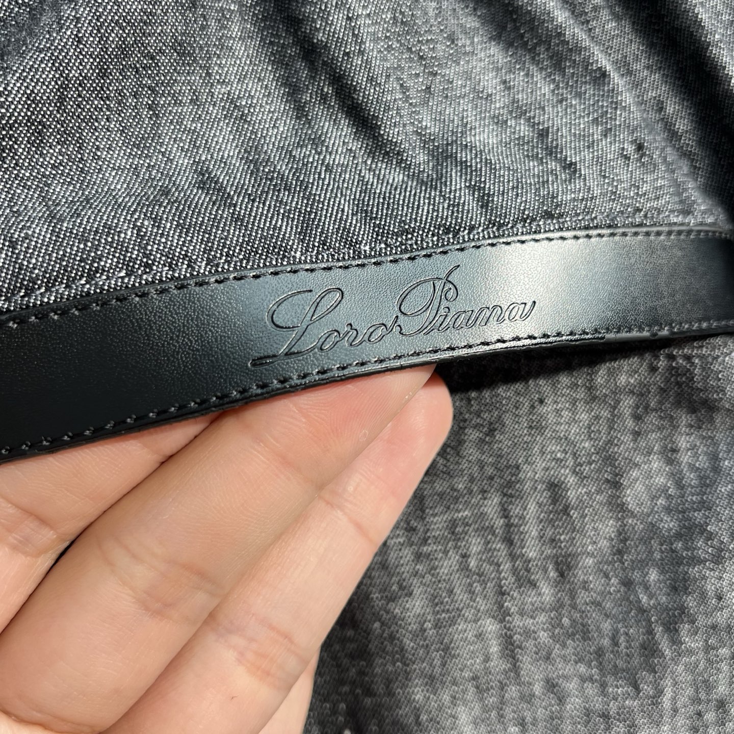 loro Piana76SS春夏新款进口亚麻棉质混纺抽绳休闲裤，男士经典徽标刺绣时尚直筒休闲长裤！贸易公