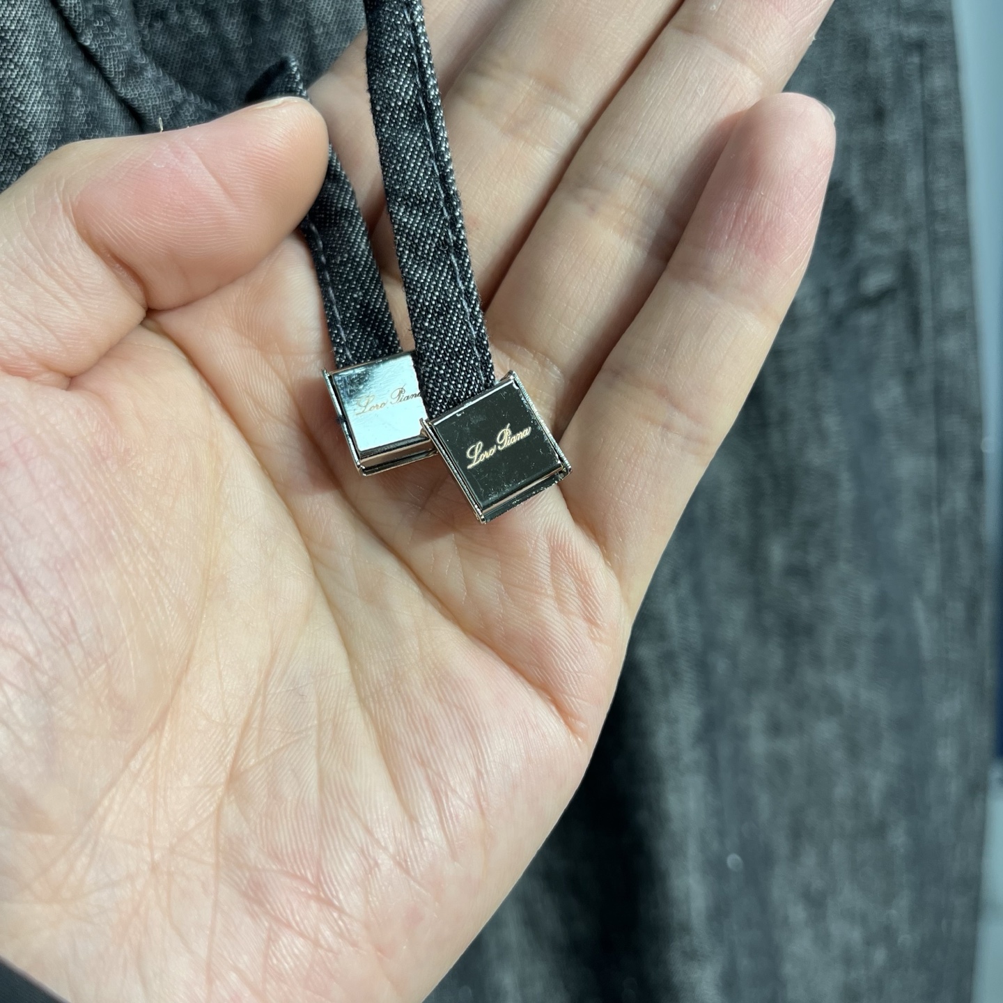 loro Piana76SS春夏新款进口亚麻棉质混纺抽绳休闲裤，男士经典徽标刺绣时尚直筒休闲长裤！贸易公
