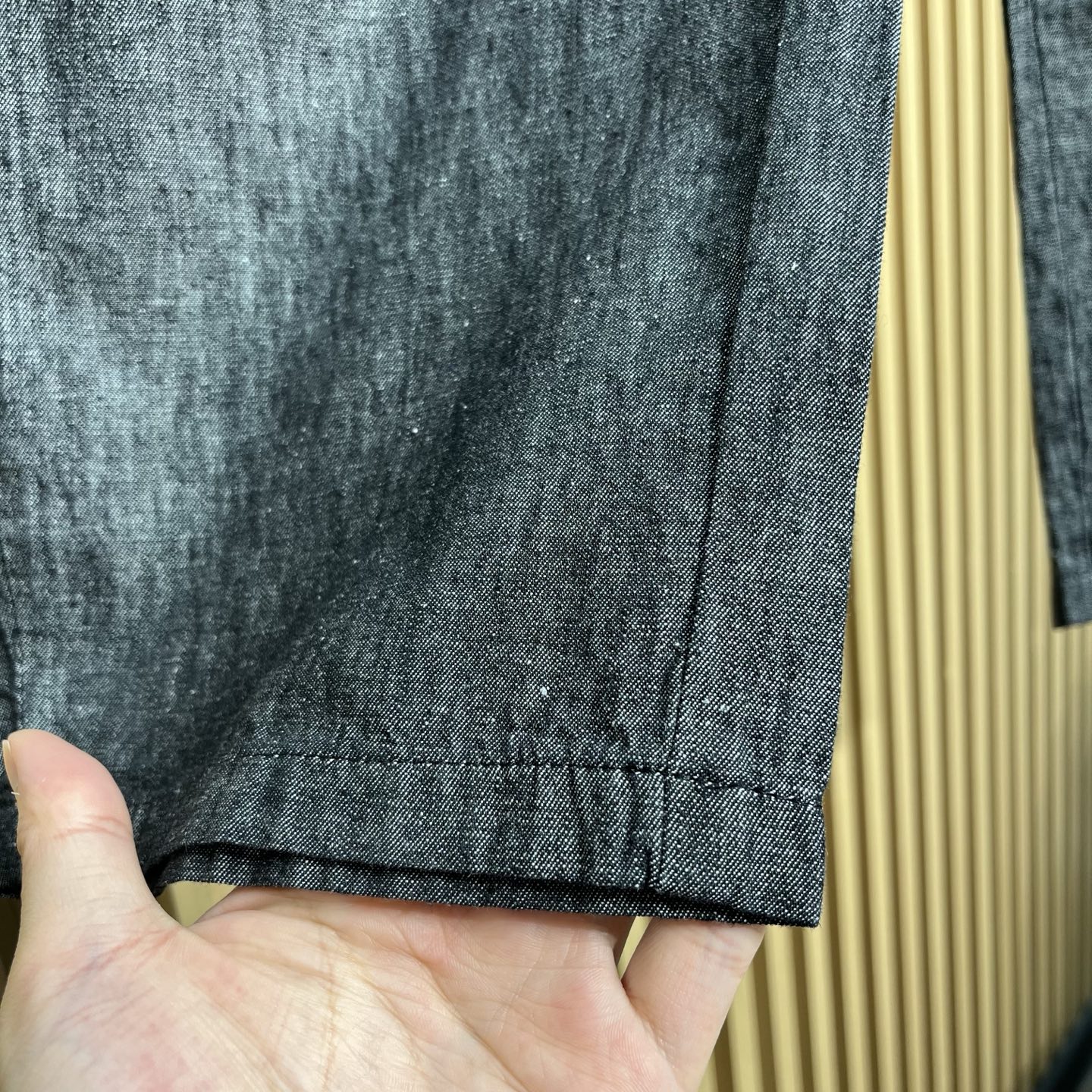 loro Piana76SS春夏新款进口亚麻棉质混纺抽绳休闲裤，男士经典徽标刺绣时尚直筒休闲长裤！贸易公