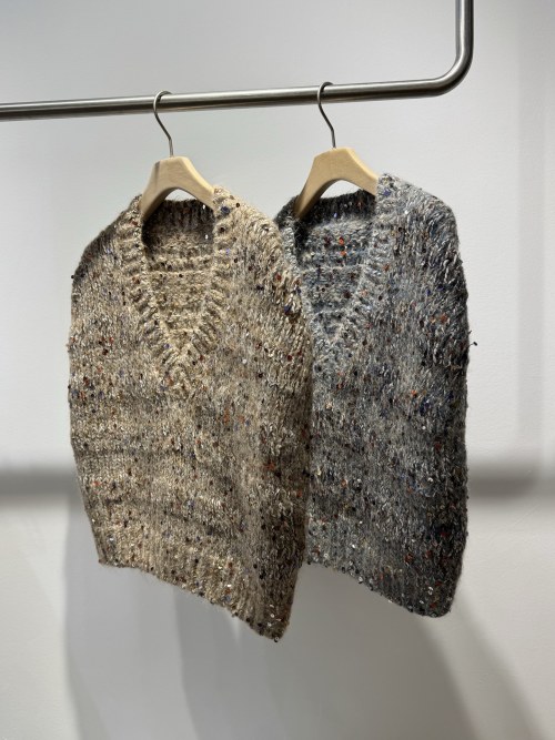 Brunello Cucinelli Mohair Wool Blend V-Neck Vest with Beaded Embellishments 1 Brunello Cucinelli Mohair Wool Blend V-Neck Vest with Beaded Embellishments