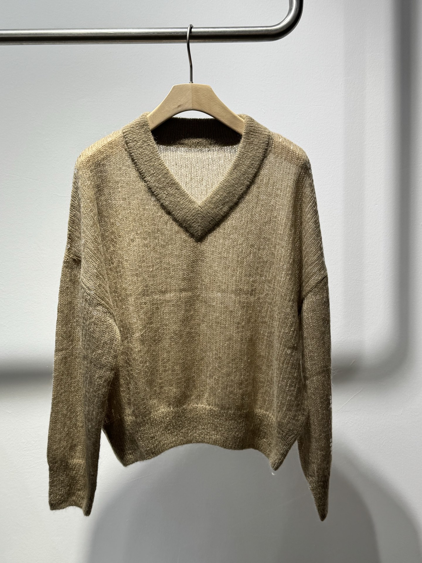 Sequin V-Neck Mohair Blend Pullover Sweater - Soft and Stylish Knitwear 9 i1751726181683 4691 0 8