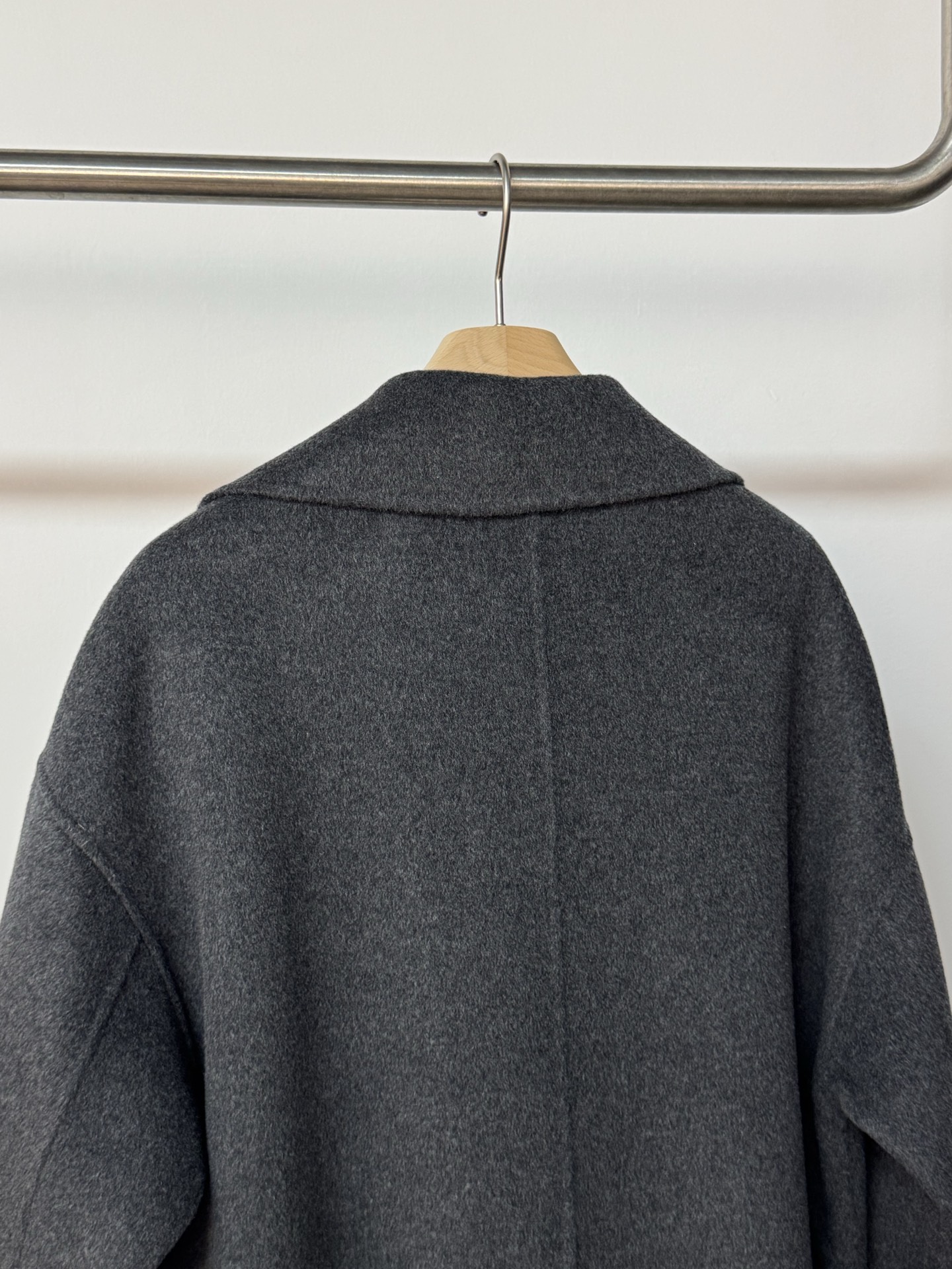 Elegant Women's Double-Faced Wool Cashmere Coat with Asymmetrical Zipper 6 i1756096190982 6567 0 8