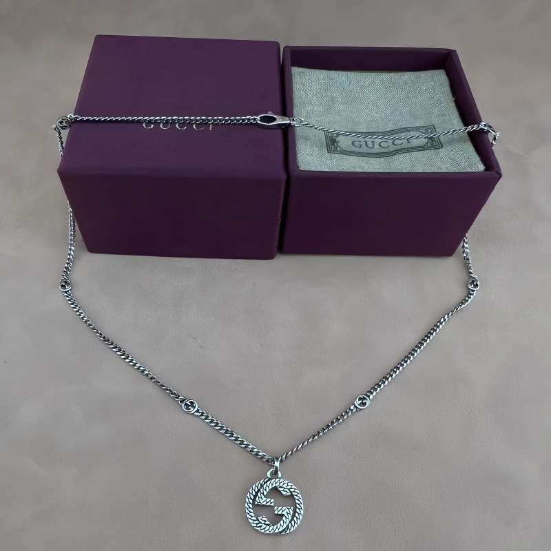 Gucci螺纹双G项链 - エレガントなデザイン