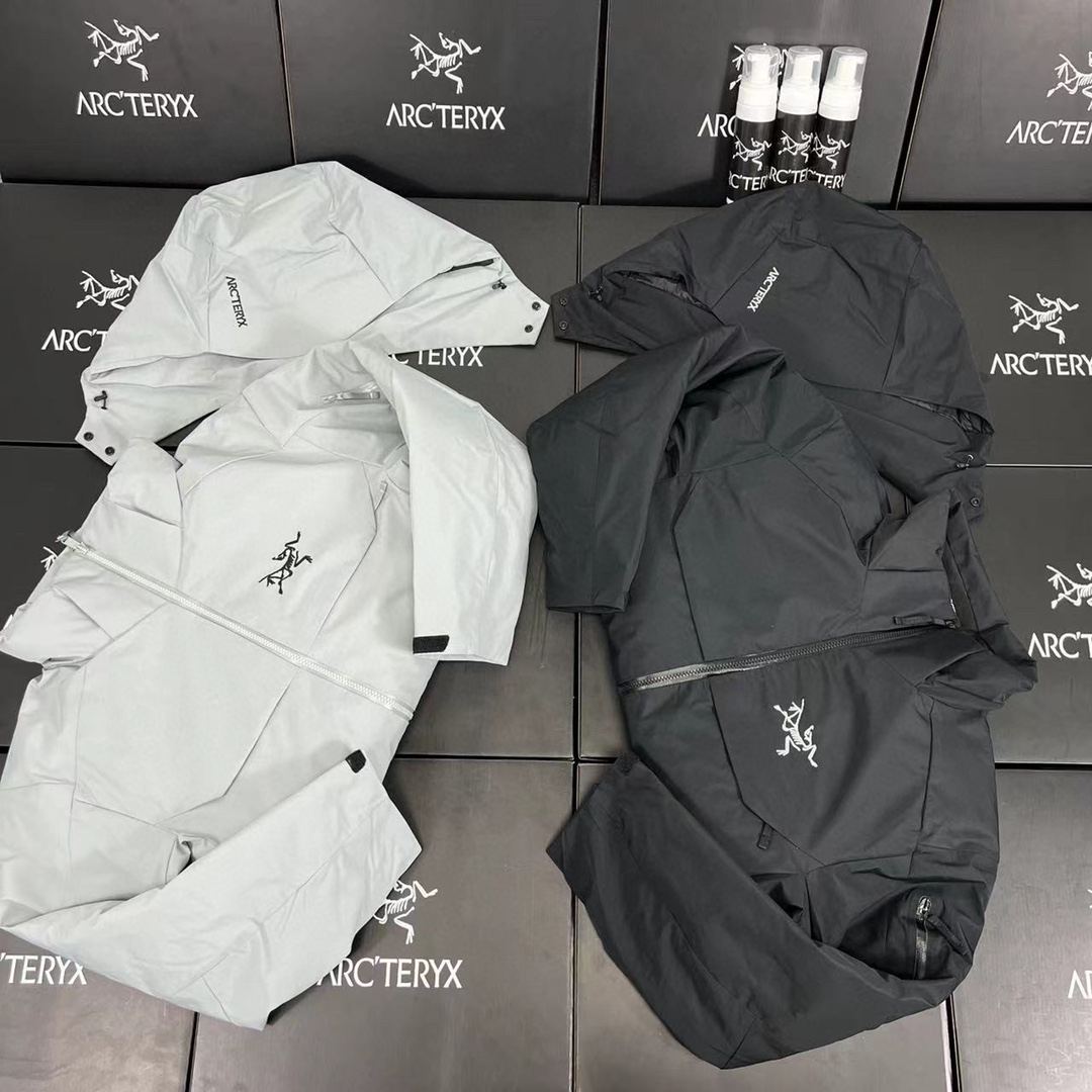 Arcteryx Kleding Bontmantel Unisex Bovenzijde met capuchon