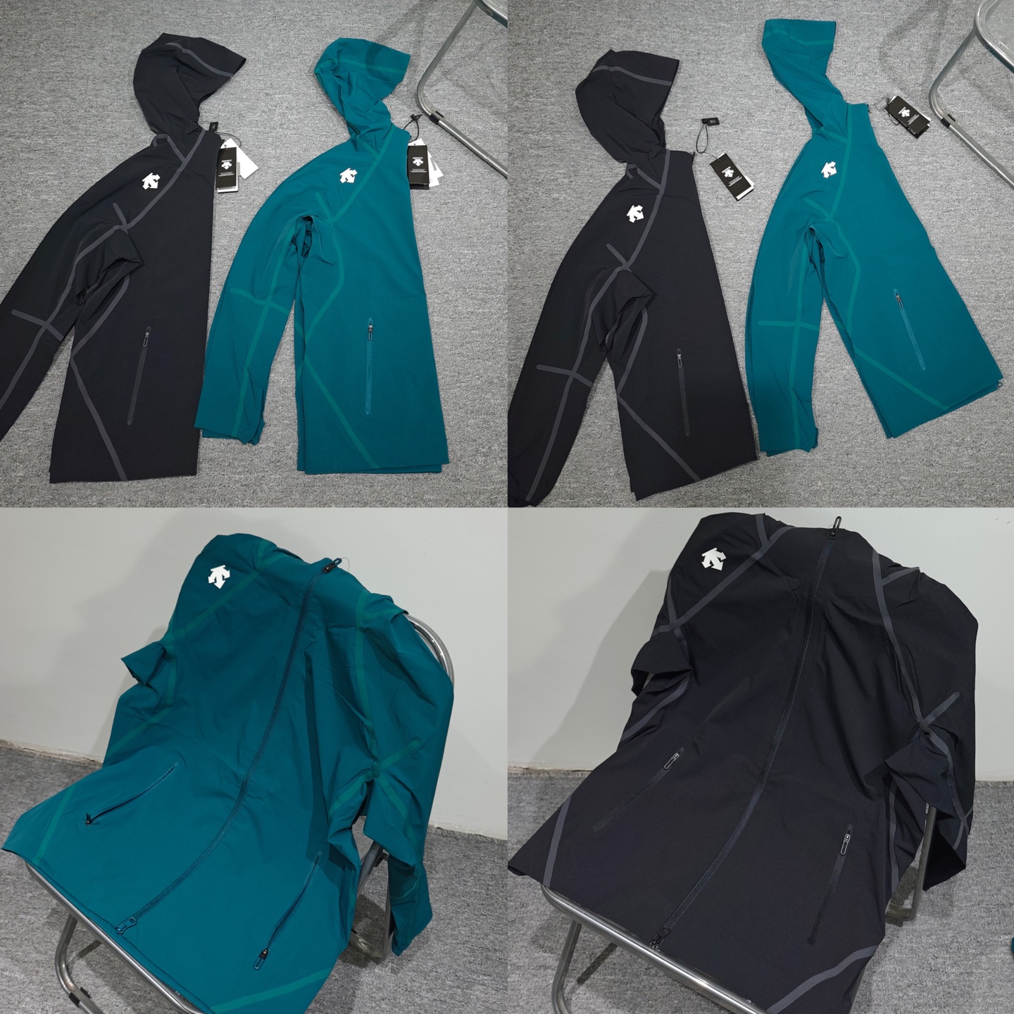 💰供290
【DESCENTE迪桑特 TRAINING系列 正面压胶 超声波工艺纯色综训运动梭织外套】
三箭头之一 热度丝毫不输始祖鸟 迪桑特的品牌名「DESCENTE」取自法语词汇，意为“滑降”。其LOGO的三箭头形式则分别代表的是滑雪运动中的三个重要技巧——“高速直线滑行”、“穿越”和“侧滑”，它代表着迪桑特始于滑雪的品牌基因以及追求卓越与大胆创新的精神
面料介绍：采用TOUGH的面料 具有冷感、超弹、快干和预防紫外线等优点，特别适合户外运动时穿着 日本东丽生产的面料 打样以及生产 只为给你带来完美复刻的感觉
工艺介绍：使用超声波切割以及贴合工艺属于国内首创用在服装生产当中 小厂根本无法生产 整件衣服无线头 边贴合边切割 棱角分明 ！
辅料介绍：1：1的完美复刻 迪桑特专属U型拉链头 每款尺寸都有微调 历经12天开版对比 只为给你带来完美复刻 三联主副吊牌外加合格证 区分成衣压 刺版本 意淫款 水洗三联 ！
胶条介绍：采用进口德国GDX胶条 订做时常30+天 特黑颜色定染 长宽高订做 耗时耗工 只为给你带来完美复刻体验
衣服特点：此款是迪桑特唯一不含 尺码领标 无感领标的一款服饰 尺码请看水洗唛最大后一页 纽扣上是什么尺码就是什么尺码 干净简洁到完美主义者都可以满足！
温馨提示：防盗扣拆掉不退换
颜色：黑色 法翠色
尺码：M L XL XXL
尺寸介绍：
              胸围         袖长         衣长
M           109           86          68.5
L             114          88           70
XL           119          90           71.5
XXL         124          92           75
建议尺码如下：
M（130内）
L  （150内）
XL （180内）
XXL（200内）