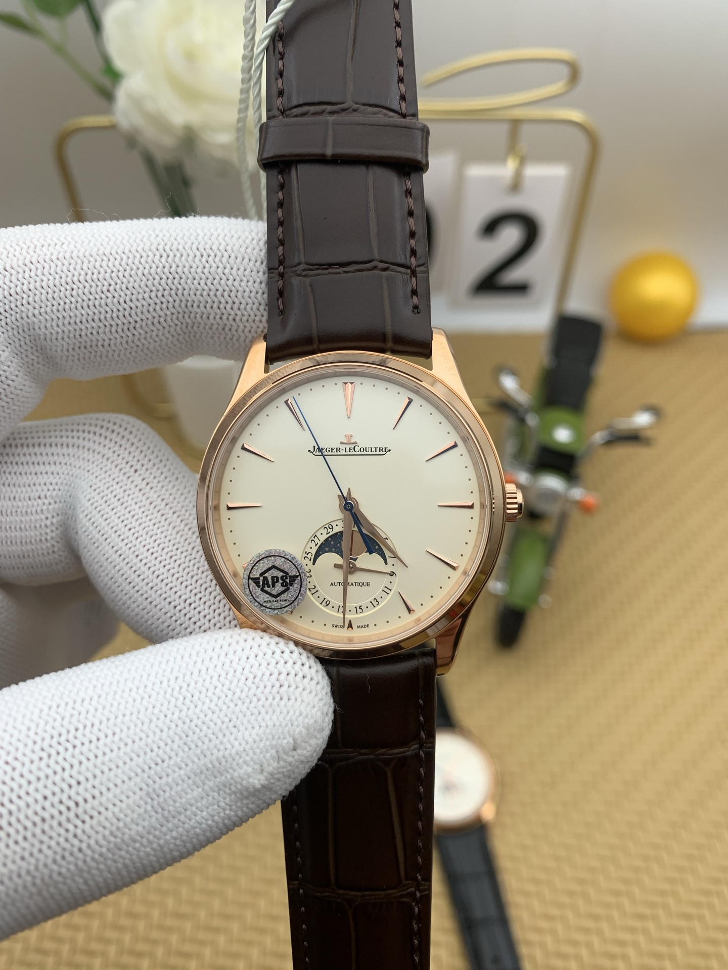 NO:386656,As Jaeger-Lecoultre Moon Phase Master Rose Plate, jaeger-lecoultre19860909As 积家月相大师玫盘,,jaeger-lecoultre,Watch
