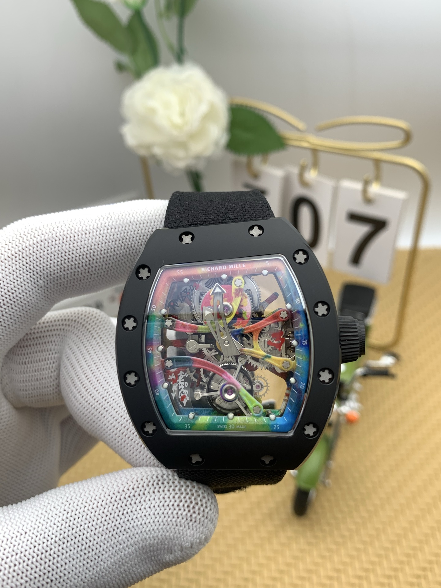 NO:386609,The new graffiti all-in-one machine arrives Richard Miller (RM68-01), I am from the Graffiti Master, this watch is from the innovative work of 'Graffiti Master Cyril Han'. Let this watch accompany everyone to the colorful and colorful, and walk at the forefront of the trend [RICHARD MILLE] special edition, outstanding, unique, unique, and bring it to hand, a first-class feeling and experience. Welcome to taste this watch, with a domineering and unrestrained shape and has a shocking charm. Paired with a bright leather light strap with bright colors, it is more cool and avant-garde. In the midsummer, when you change into a short-sleeved T-shirt, you will wear a bright watch on your wrist. Isn’t it eye-catching? With the all-in-one machine, the counter is synchronized with top replicas and real display!  !  !  ,,T-shirt,tees,t-shirt19860909新款涂鸦一体机到货 理查德.米勒（RM68-01）,我来自涂鸦大师,此款腕表是来自《涂鸦大师Cyril han》创新之作.就让此款腕表陪着大家跨向色彩缤纷的 五颜六色 走在潮流最前线【RICHARD MILLE】特别版 突出,个性特别 独一无二 带上手 一级棒的感觉与体验 欢迎来品尝此款 腕表,造型霸气不羁,具有震撼人心的魅力.搭配艳耀色彩的真皮轻便表带,更拉风,更前卫.缤纷盛夏,换上短袖T恤的你,腕间搭上鲜艳的表款,是不是很吸睛?搭配着一体机 专柜同步顶级复刻 真实展现！！！,,T-shirt,tees，t-shirt,Watch