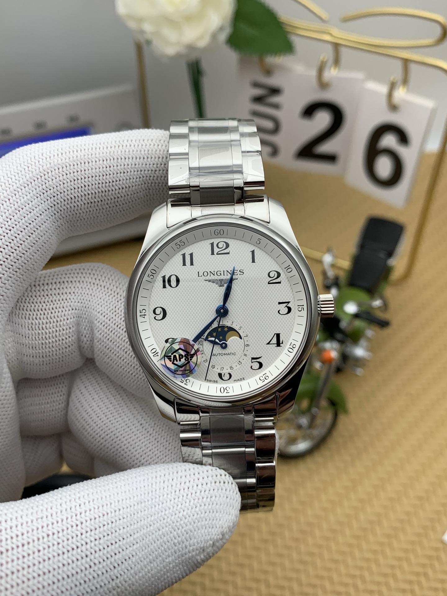 NO:386604,as Four-needle famous craftsman's moon phase 40mm,19860909as 四针名匠月相40mm,,Watch