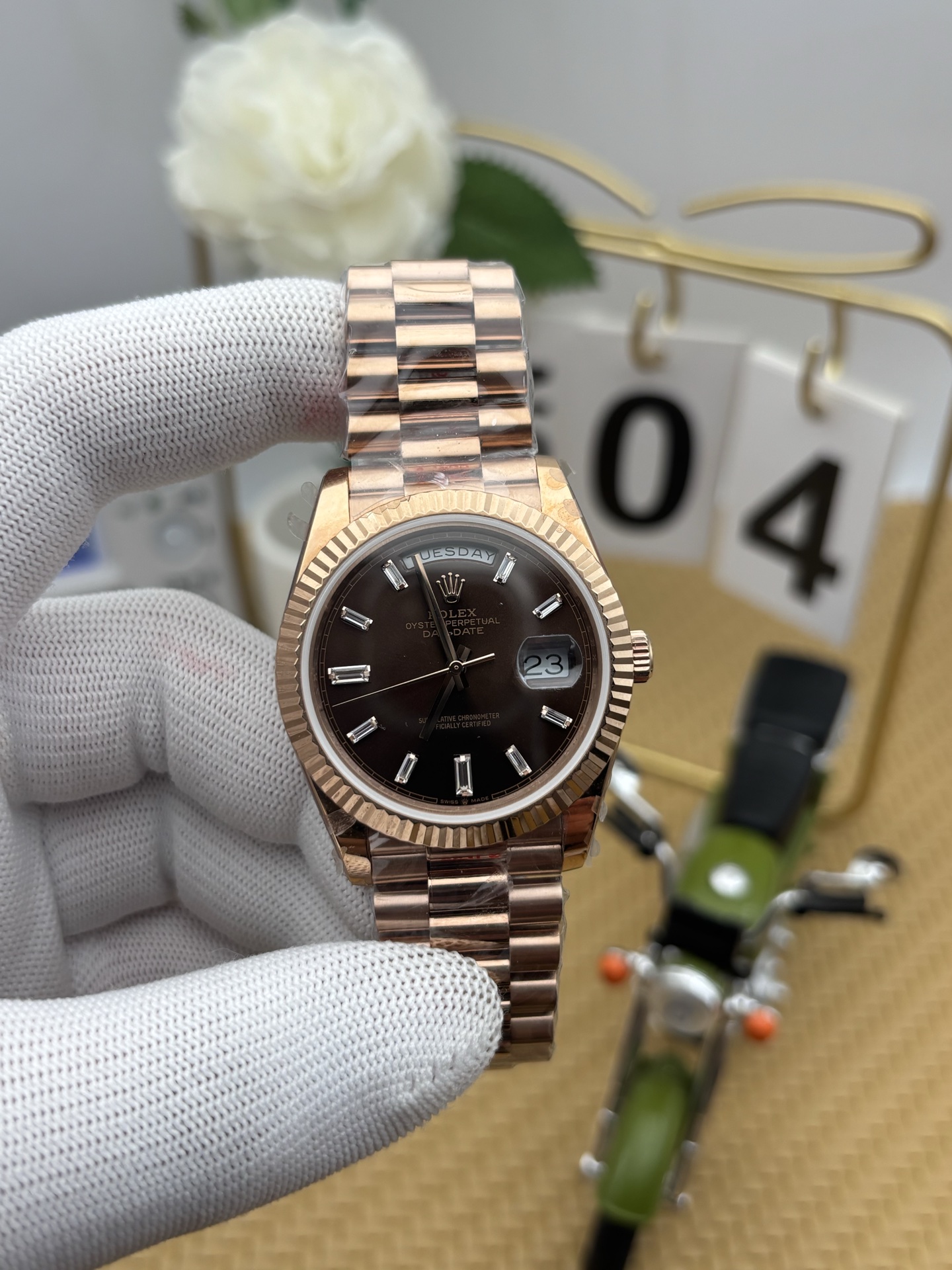 NO:386926,GM Rose Gold Coffee Rock Candy,19860909GM 玫瑰金咖冰糖,,Watch