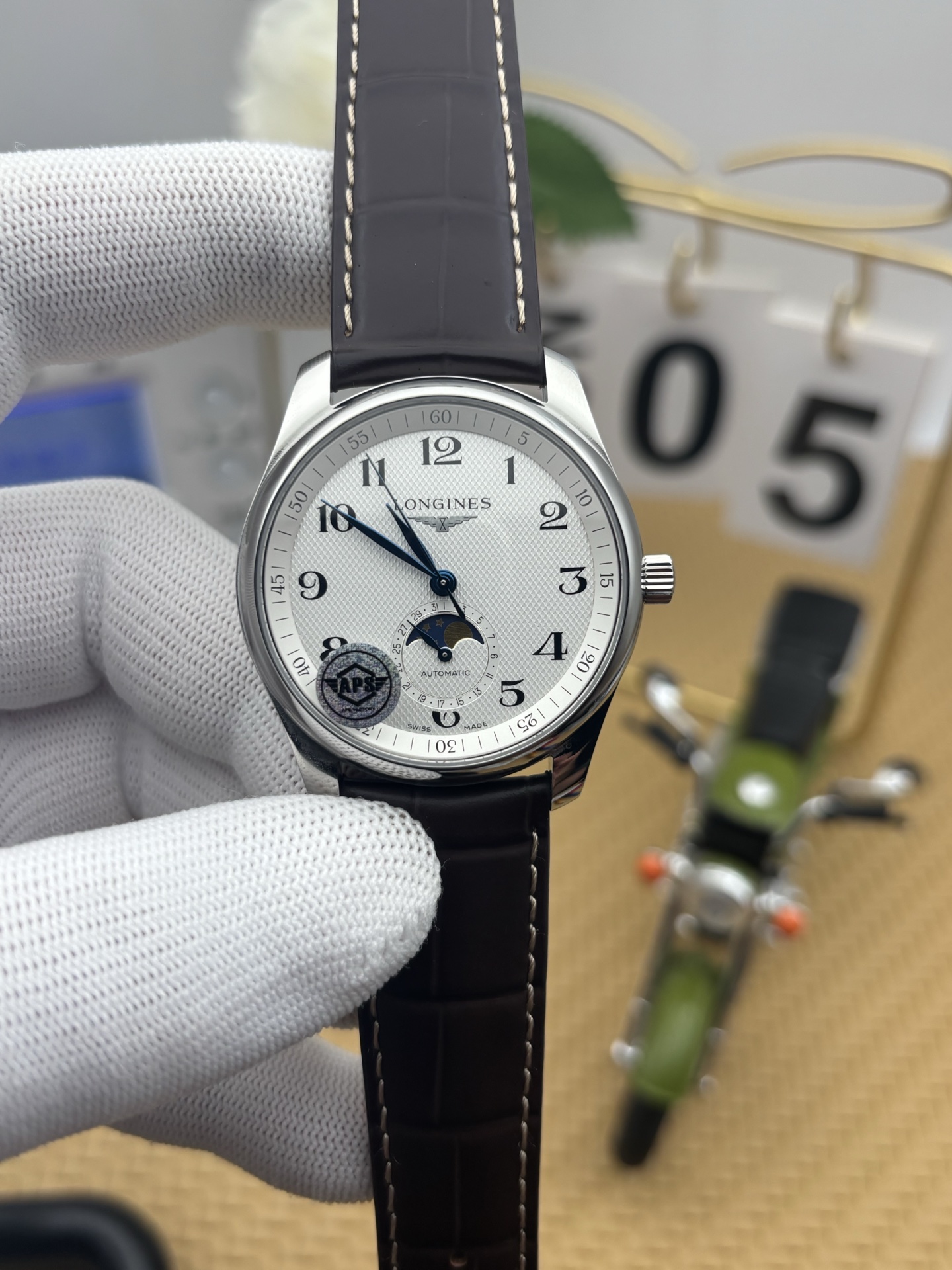 NO:386966,as Longines four needle moon phase, longines19860909as 浪琴四针月相,,longines,Watch