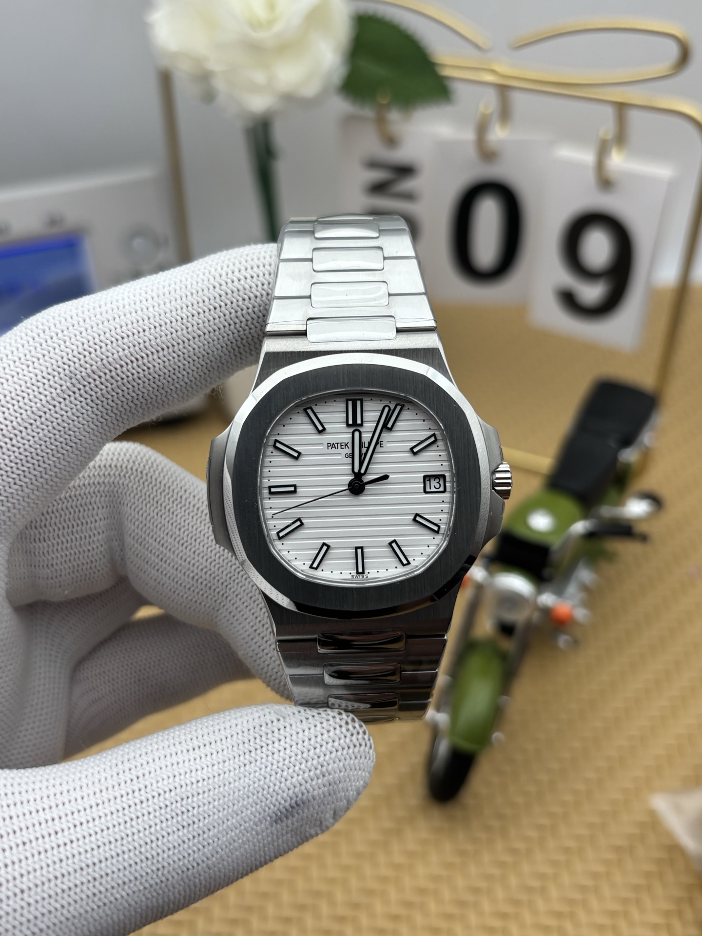 NO:386947,3k 5711 Nautilus White Disc,198609093k 5711鹦鹉螺白盘,,Watch