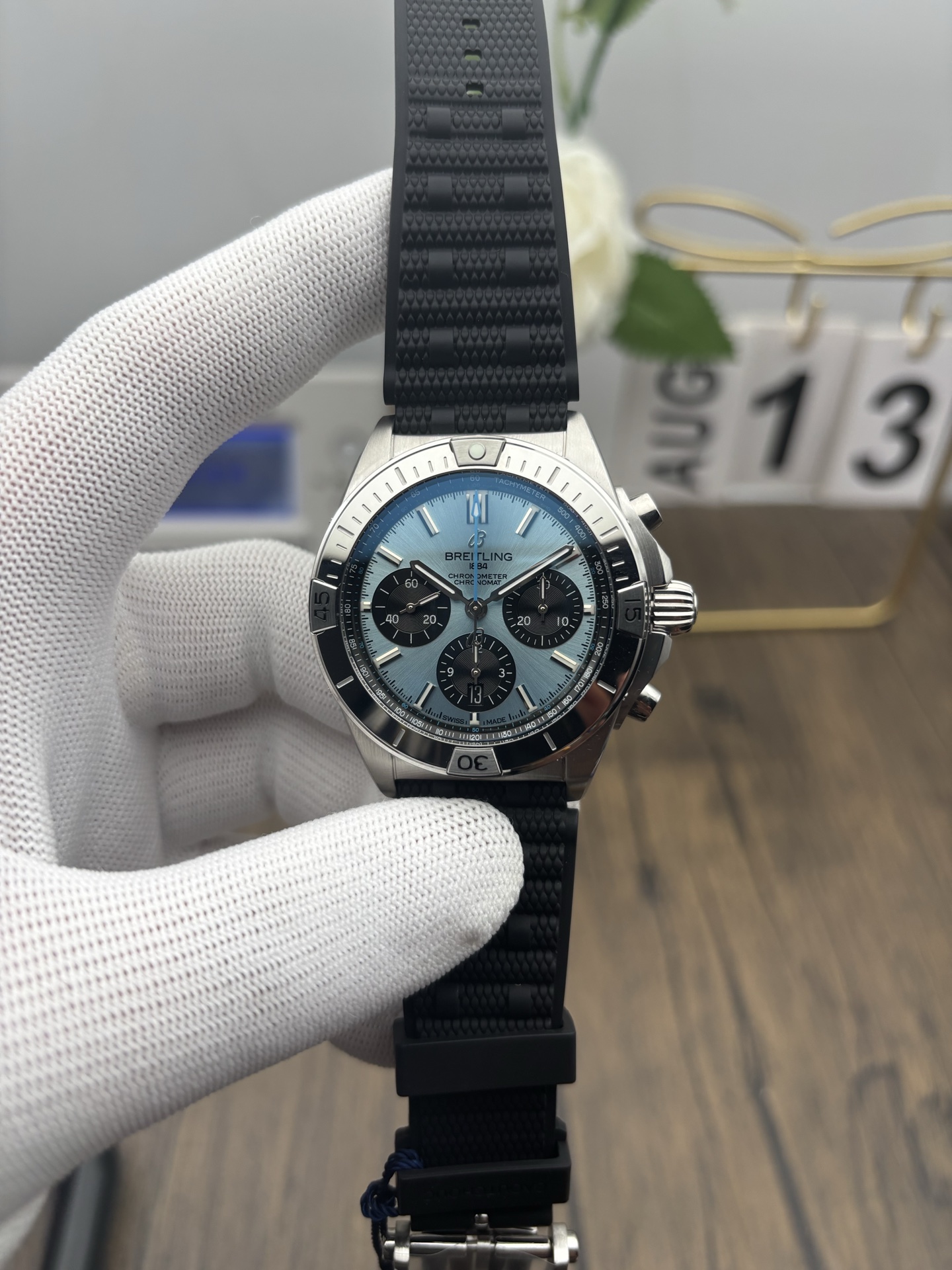 NO:386792,bls Breitling Time Series Ice Blue Panda Dish, breitling19860909bls 百年灵计时系列冰蓝熊猫盘,,breitling,Watch