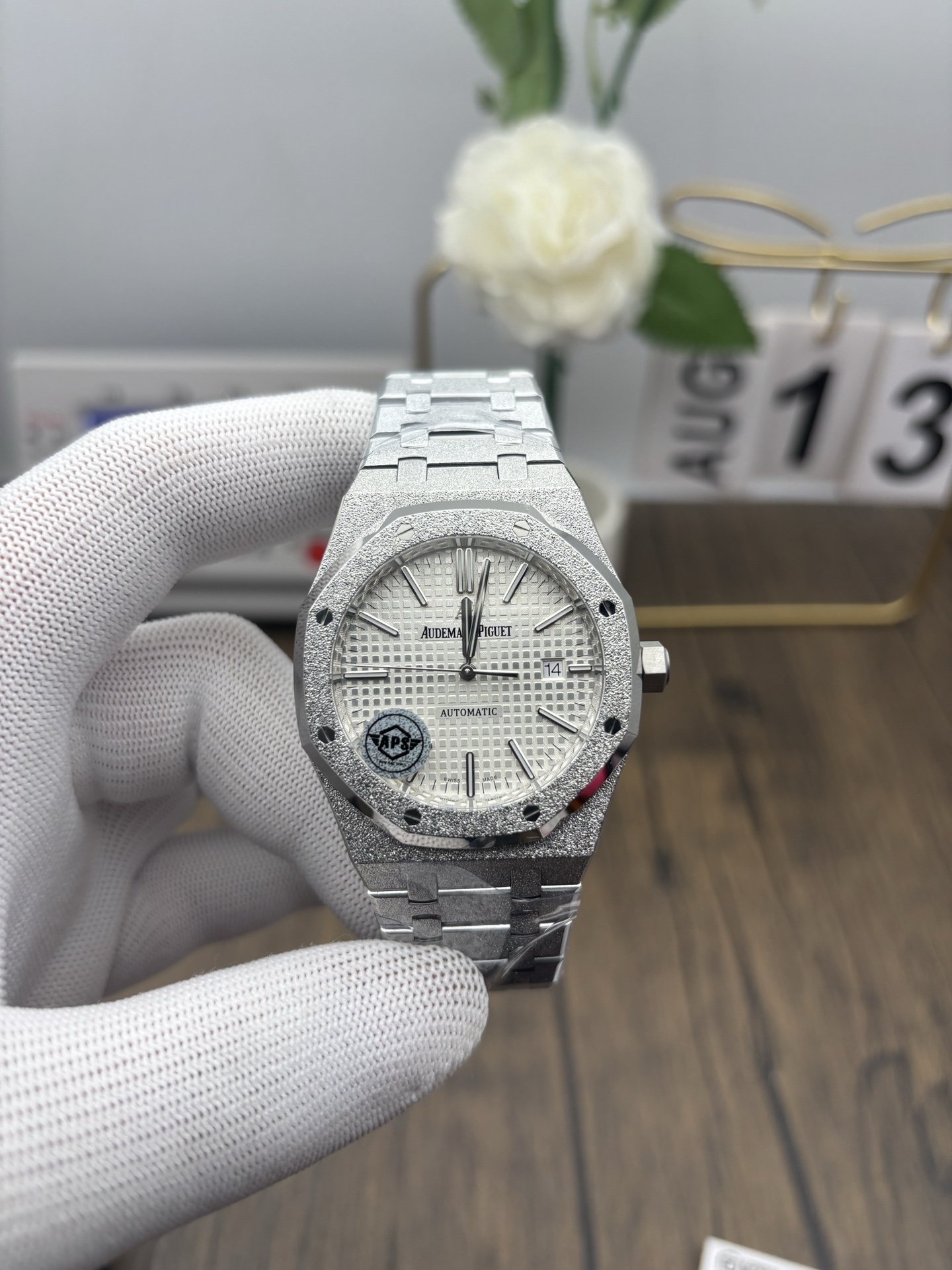 NO:386867,as Audemars Piguet 15410 frost gold plate, audemars19860909as 爱彼15410霜金白盘,,audemars,Watch