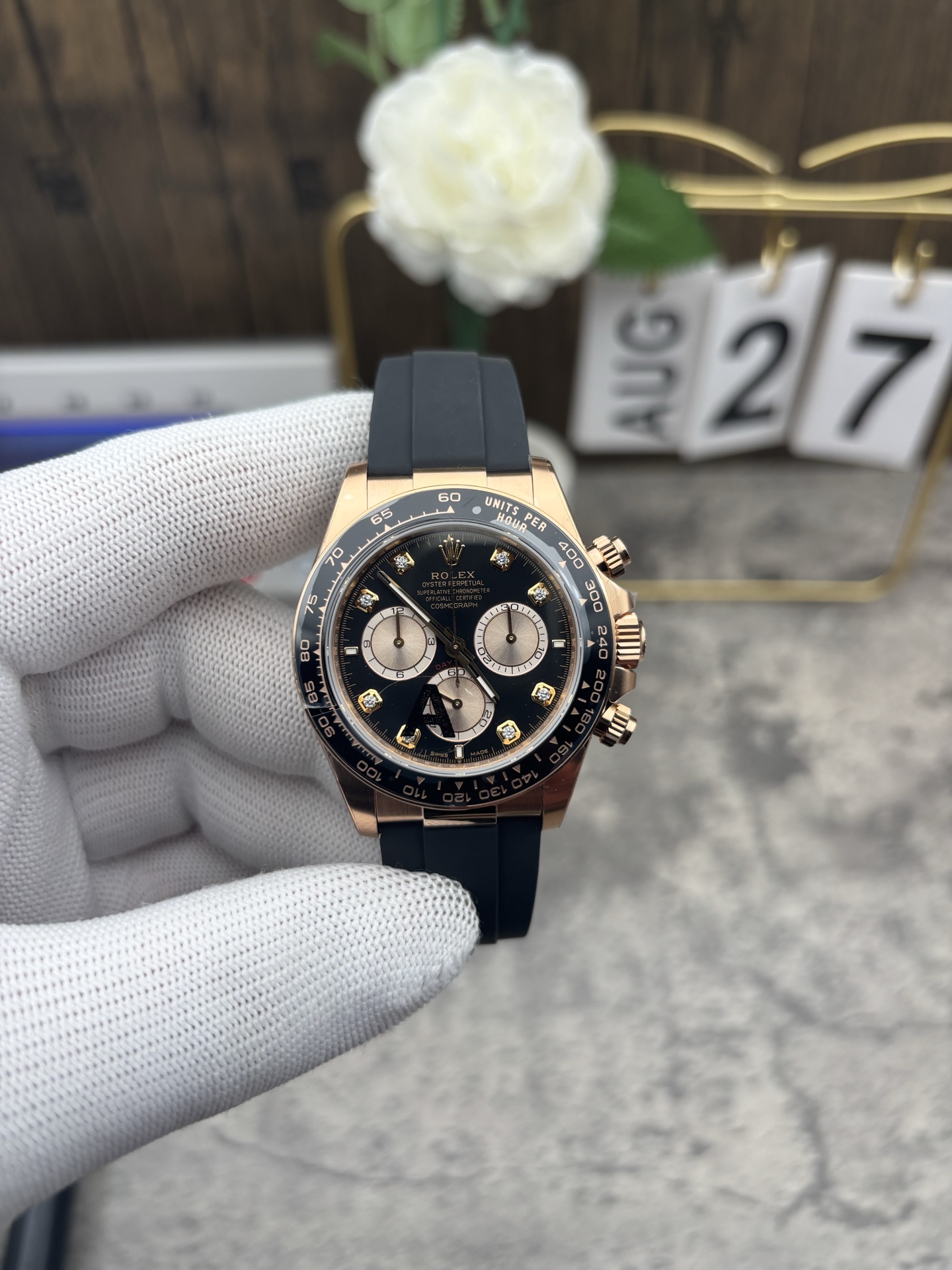 NO:387069,VS 4131 Rose Gold Die counterweight,19860909VS 4131玫瑰金迪配重,,Watch