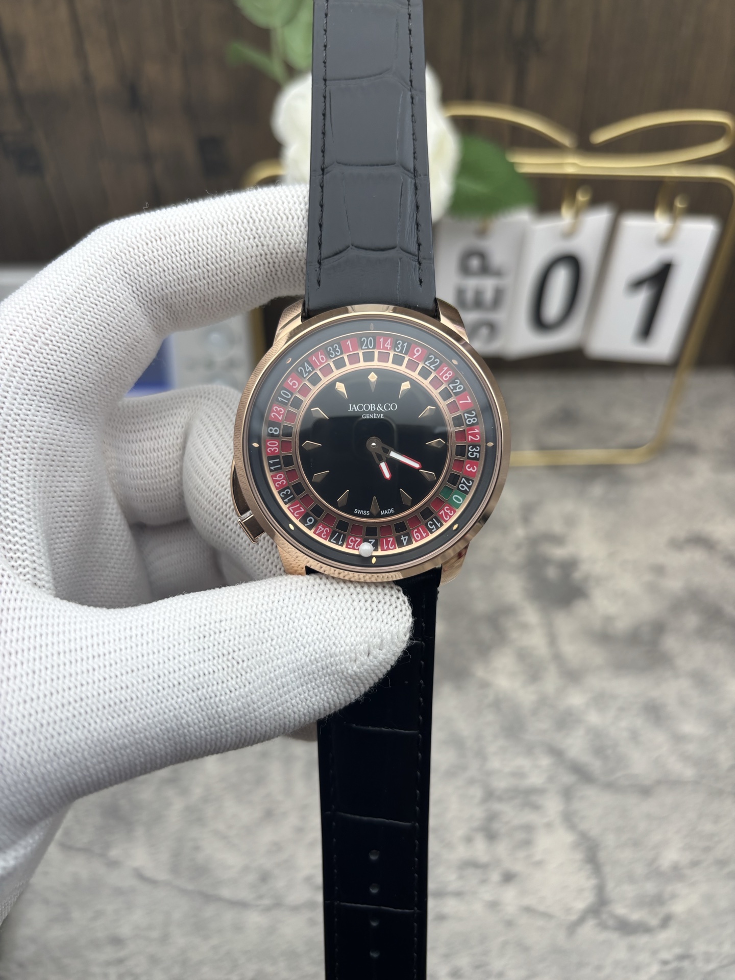 NO:387290,Czech leopard Russian turntable, Jacob & co19860909捷克豹俄罗斯转盘,,jacob & co,Watch