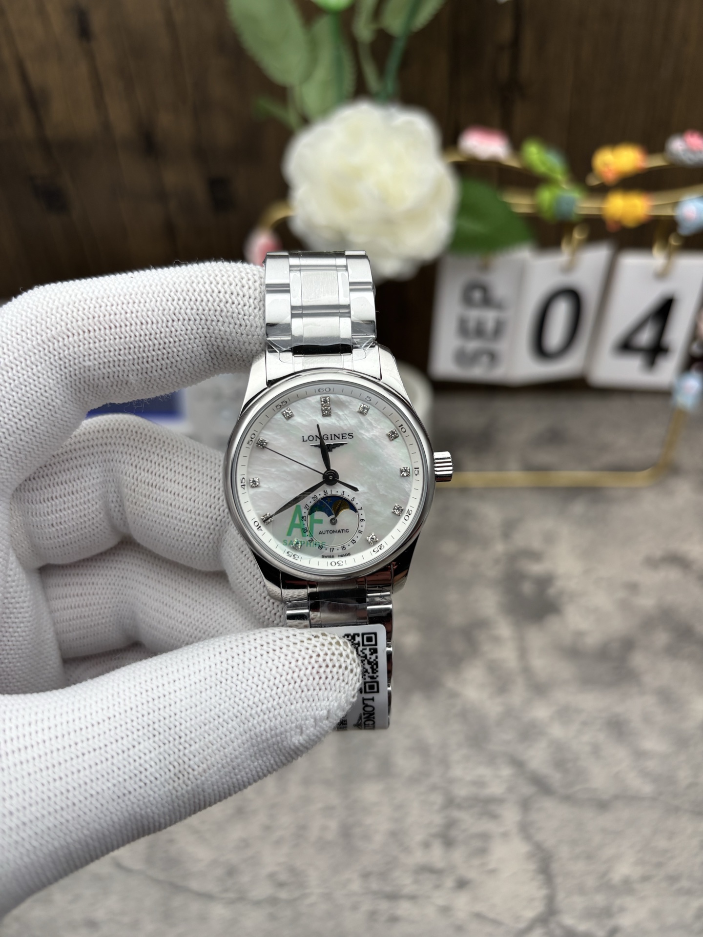 NO:387176,af Longines famous craftsman moon phase 34MM, longines19860909af 浪琴名匠月相34MM,,longines,Watch