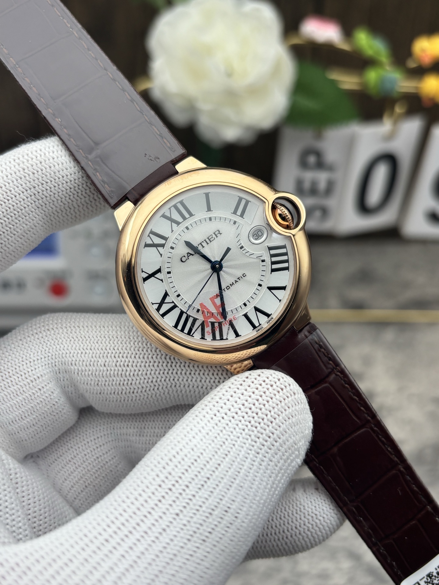 NO:387180,af rose gold balloon 40MM,19860909af 玫瑰金气球40MM,,Watch