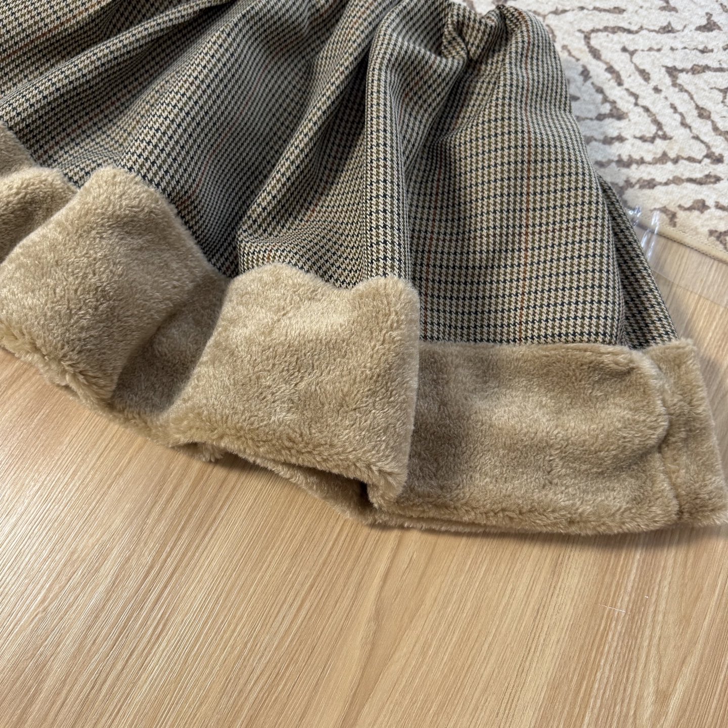 Color Block Plush Vest Set Houndstooth Skirt, Chic Autumn/Winter Outfit 9 i1761926275638 6532 0 7