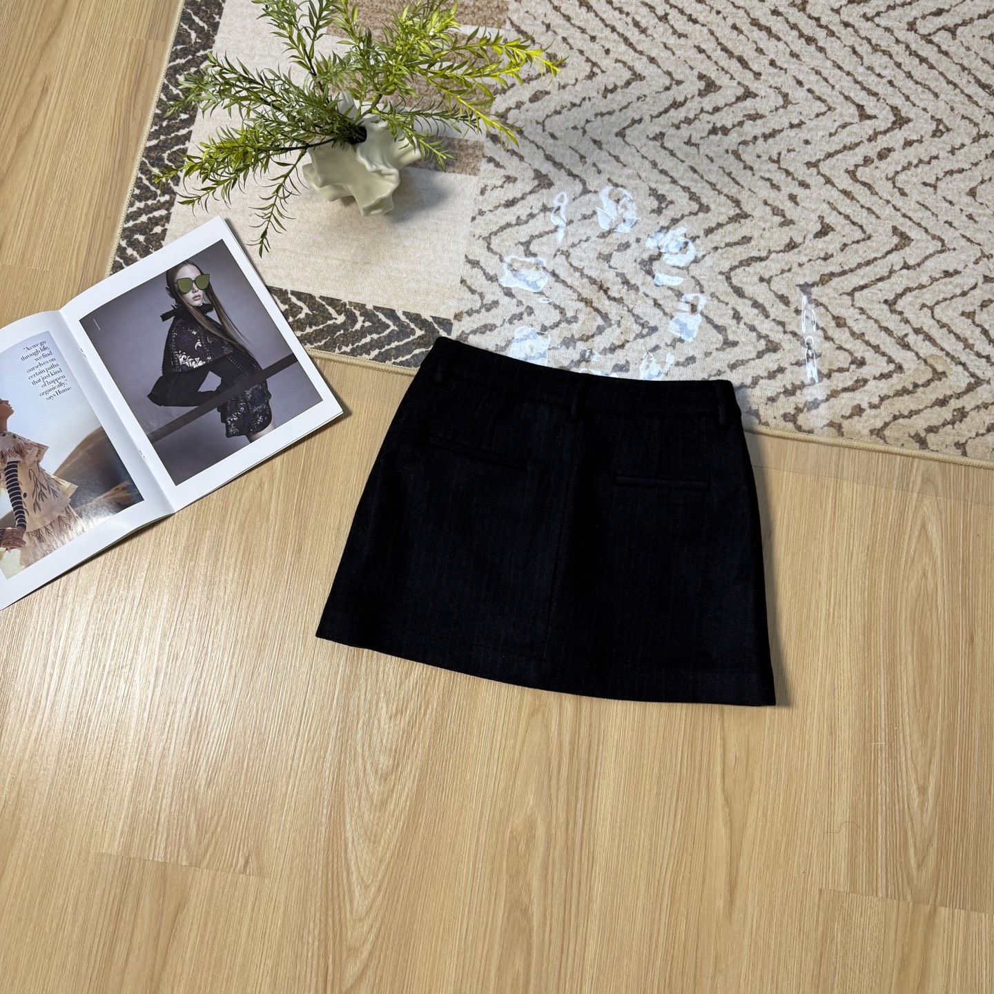 Chrome Hearts Pinstripe A-Line Skirt with Cross Button Details 10 i1762006311956 4923 0 7