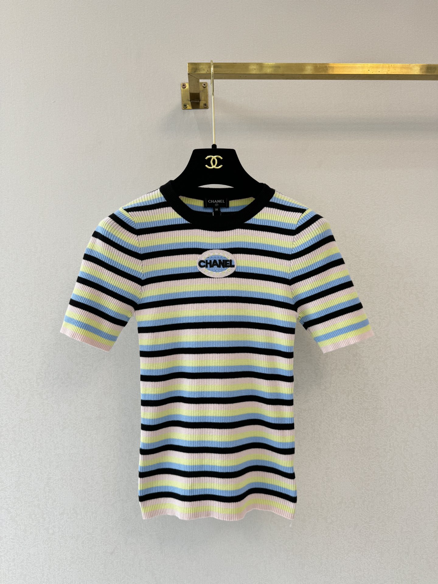 小香新品上架🛒🛒条纹圆领短袖💗💗实拍图🆕🆕