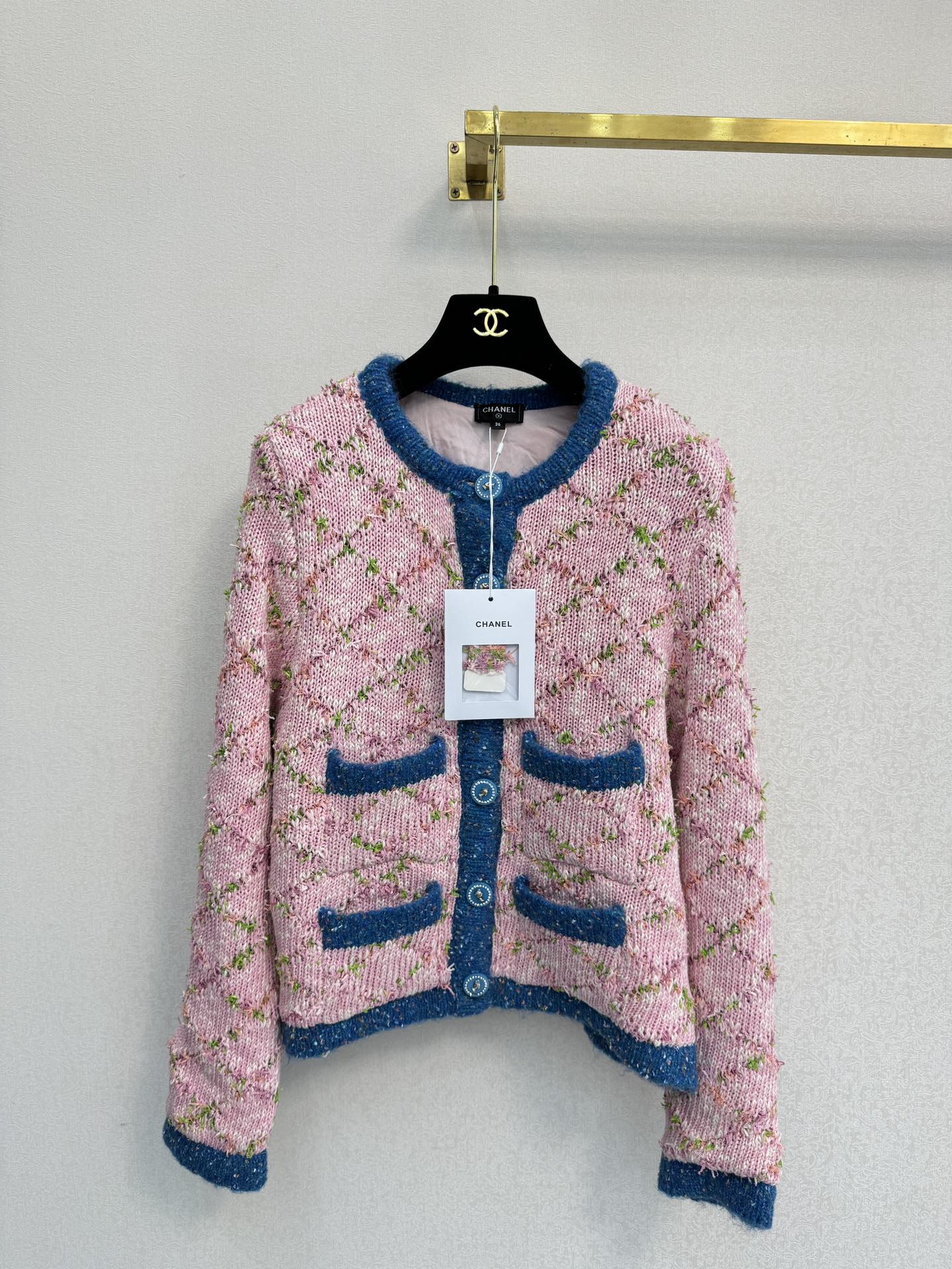 小香新品🆕🆕带里衬圆领开衫💗💗实拍图🆕🆕