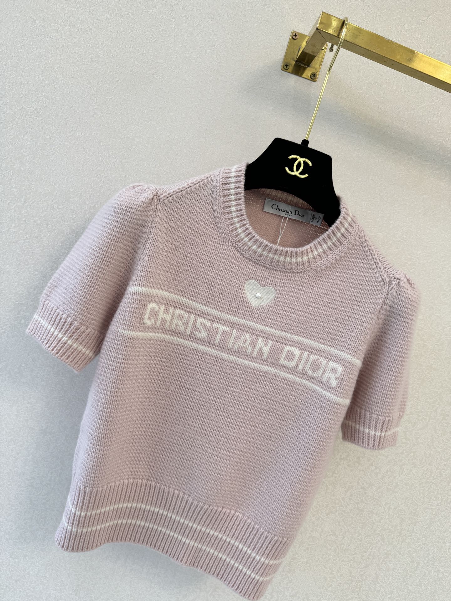 迪奥高版本新品🆕🆕圆领短袖💗💗实拍图🆕🆕两色3码