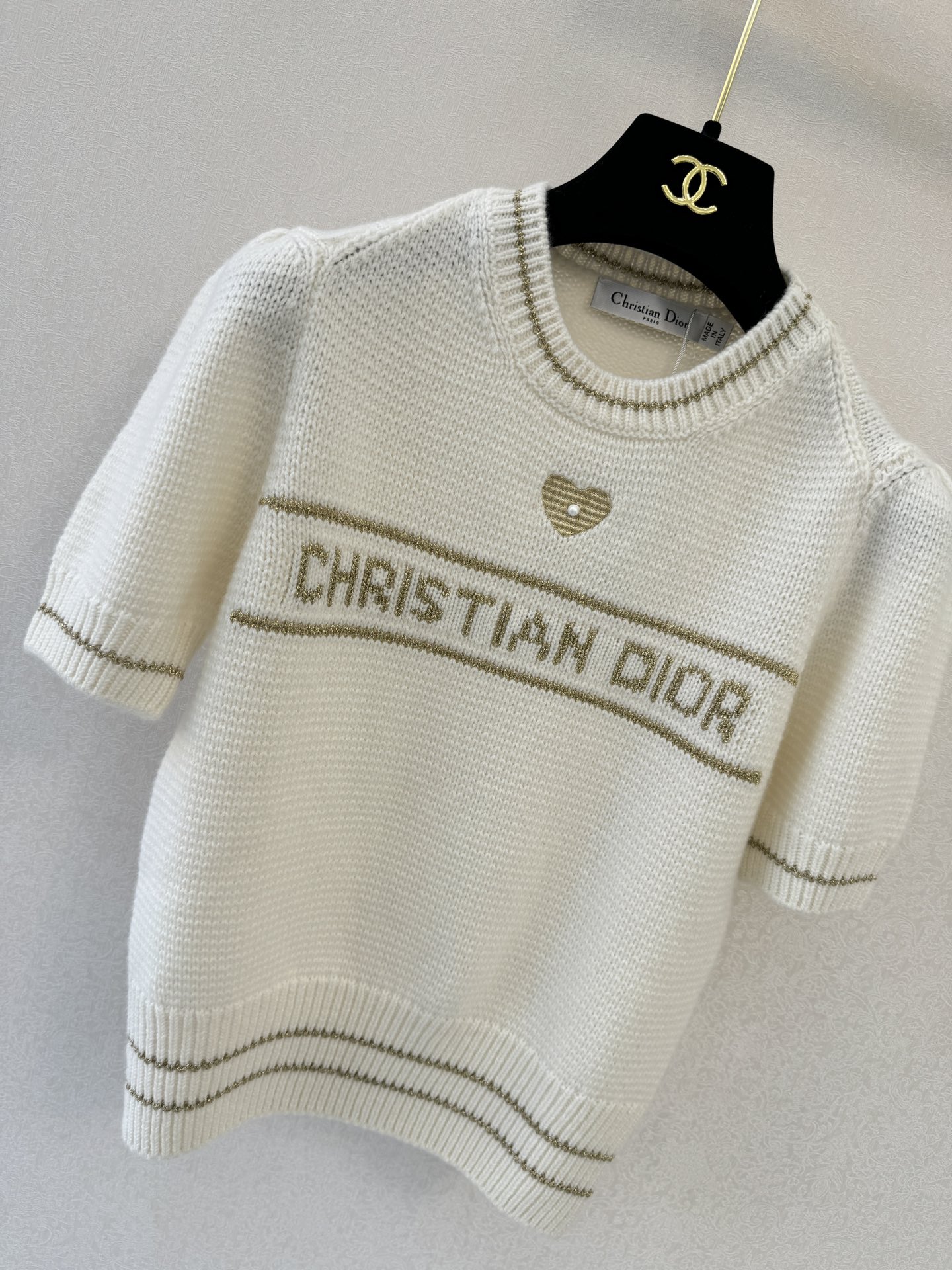 迪奥高版本新品🆕🆕圆领短袖💗💗实拍图🆕🆕两色3码